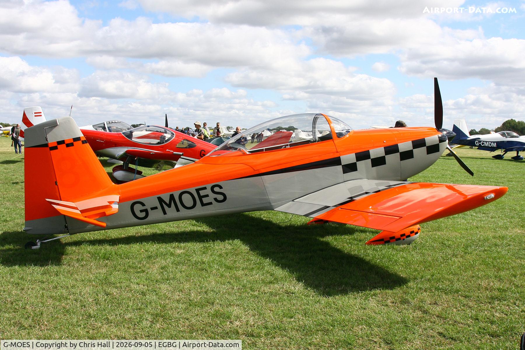 Aircraft G-MOES, 2025 Van's RV-8, c/n LAA 303-15666, LAA 80th Anniversary Rally, at EGBG, photo by Chris Hall