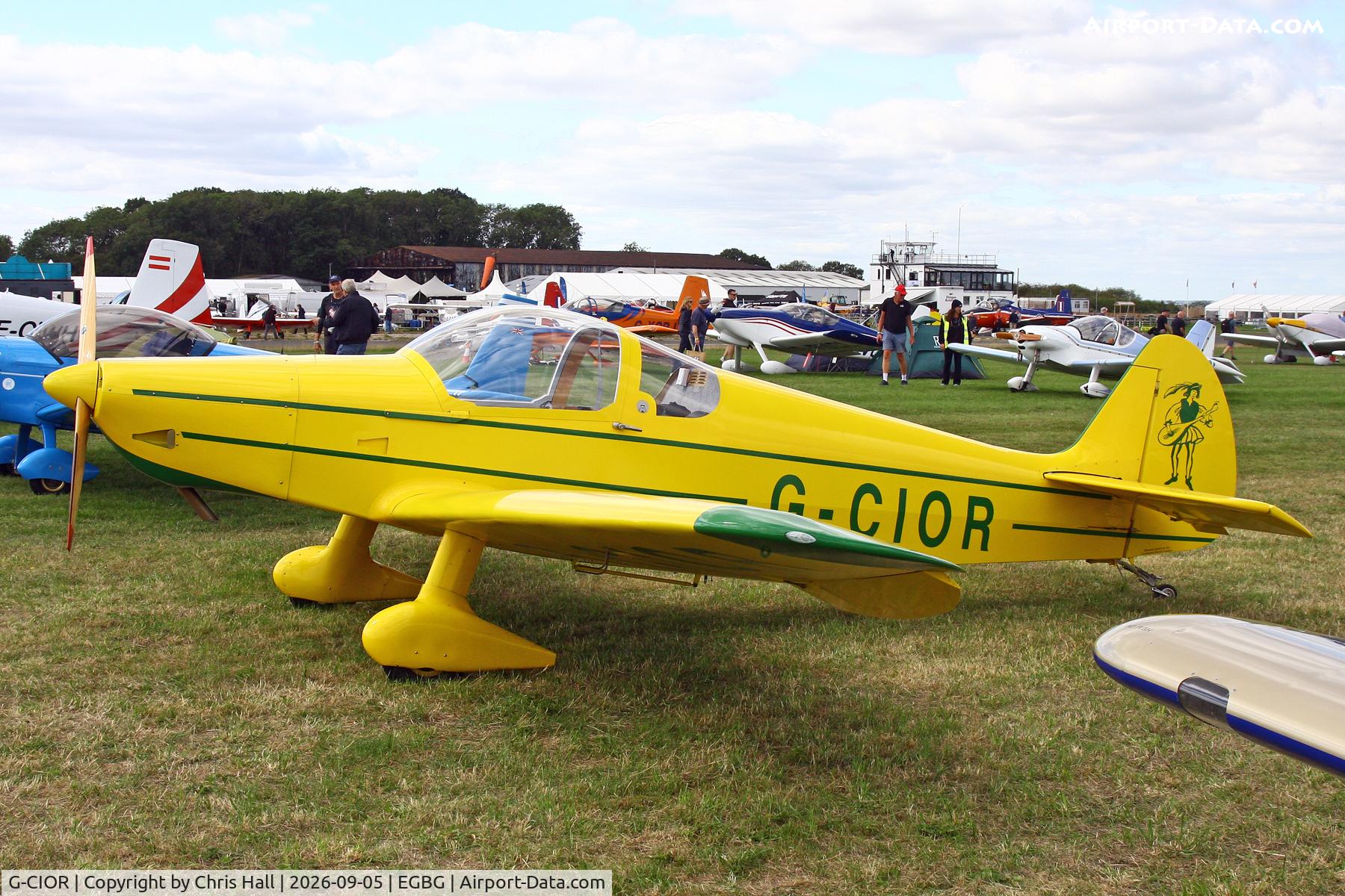 Aircraft G-CIOR, 2015 Nicollier HN-700 Menestrel II Menestrel II, c/n LAA 217-15169, LAA 80th Anniversary Rally, at EGBG, photo by Chris Hall