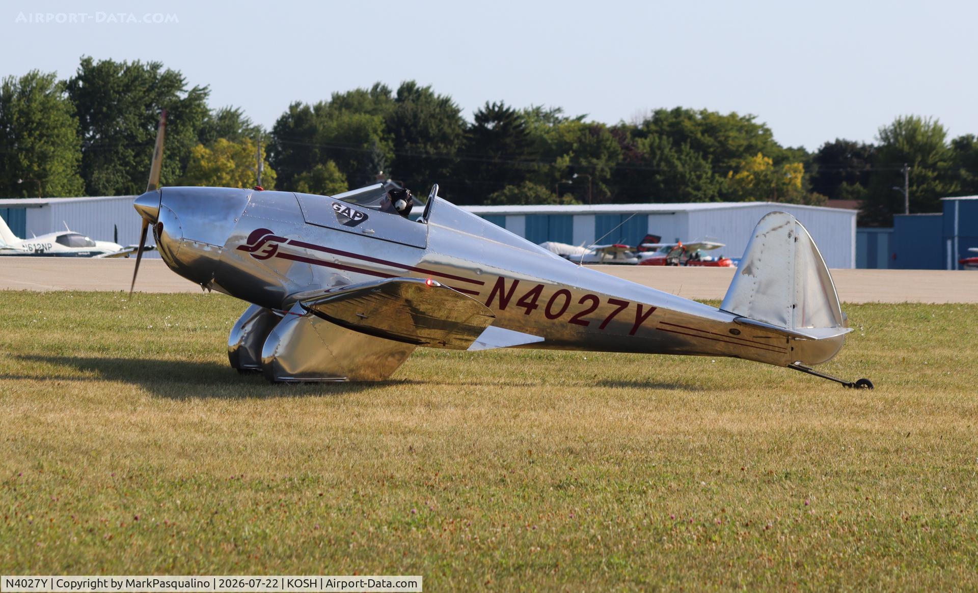 Aircraft N4027Y, 2026 Spirit Engineering SE-1, c/n 022, Spirit Engineering SE-1, at KOSH, photo by MarkPasqualino