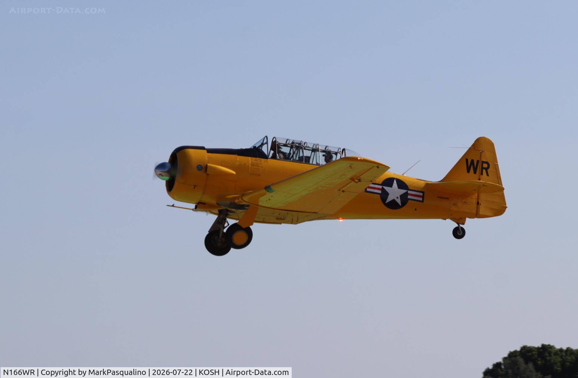 Aircraft N166WR, North American T-6G Texan, c/n 168-401, North American T-6G, at KOSH, photo by MarkPasqualino