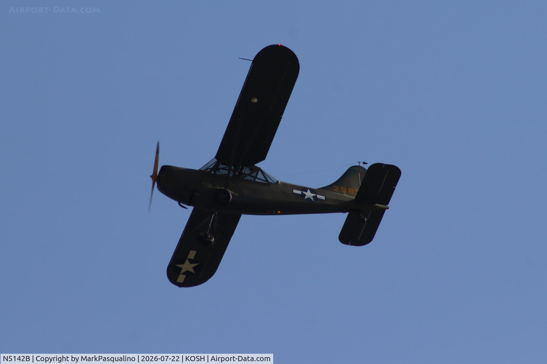 Aircraft N5142B, Stinson L-5G Sentinel, c/n Not found 42-98774/N5142B, Stinson L-5G, at KOSH, photo by MarkPasqualino