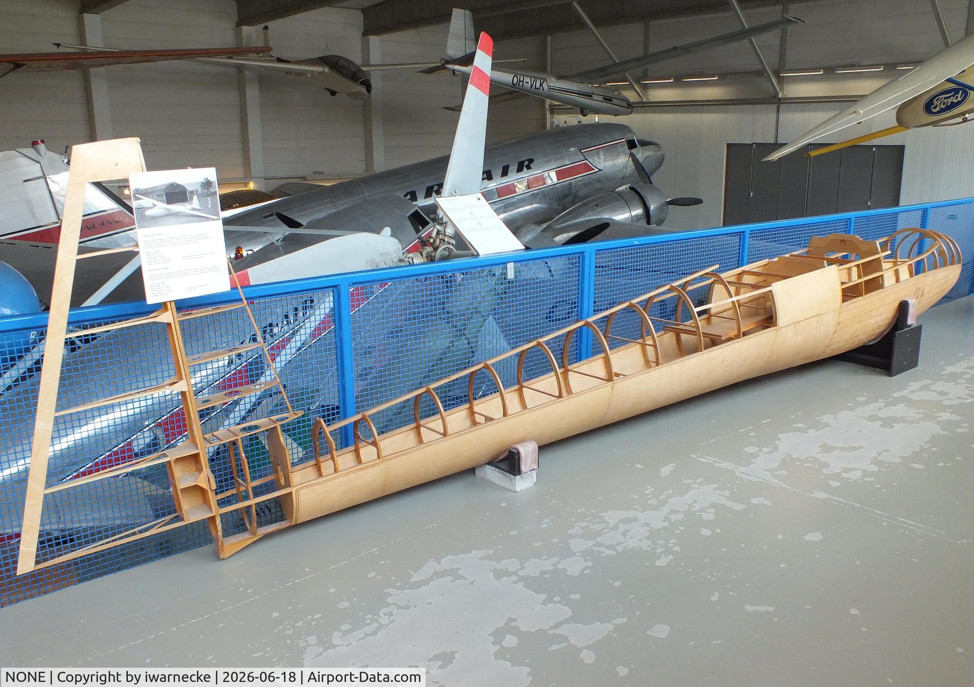 Aircraft NONE, Schleicher Ka-6E Rhonsegler, c/n not found_Vantaa Ka 6E, Schleicher Ka 6E Rhönsegler (incomplete fuselage only) at the Suomen Ilmailumuseo (Finnish Aviation Museum), Vantaa, photo by iwarnecke