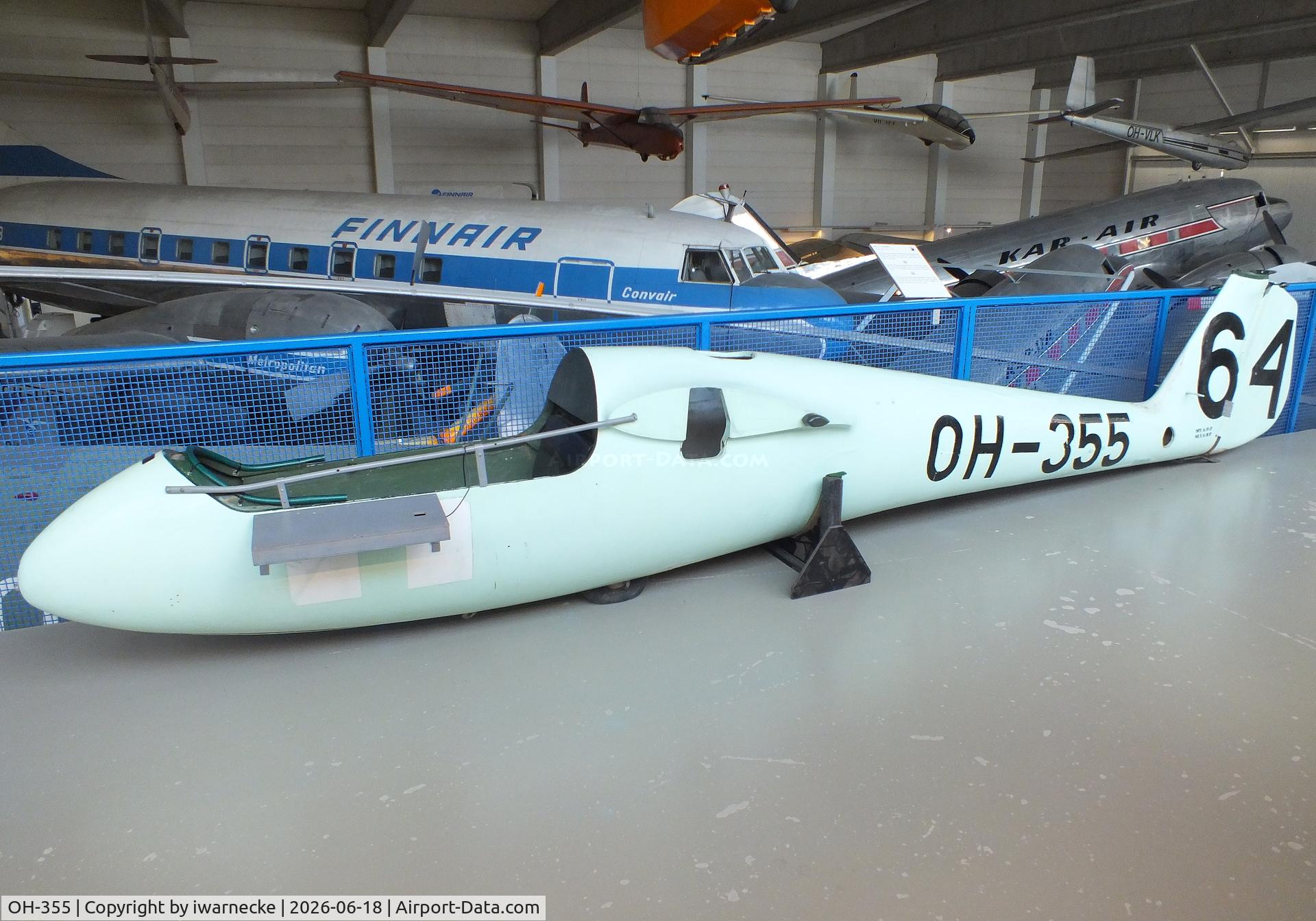 Aircraft OH-355, 1967 Fibera KK-I-E UTU, c/n not found_OH-355, Fibera KK-1e Utu (fuselage only, minus wings/tailplane/canopy) at the Suomen Ilmailumuseo (Finnish Aviation Museum), Vantaa, photo by iwarnecke
