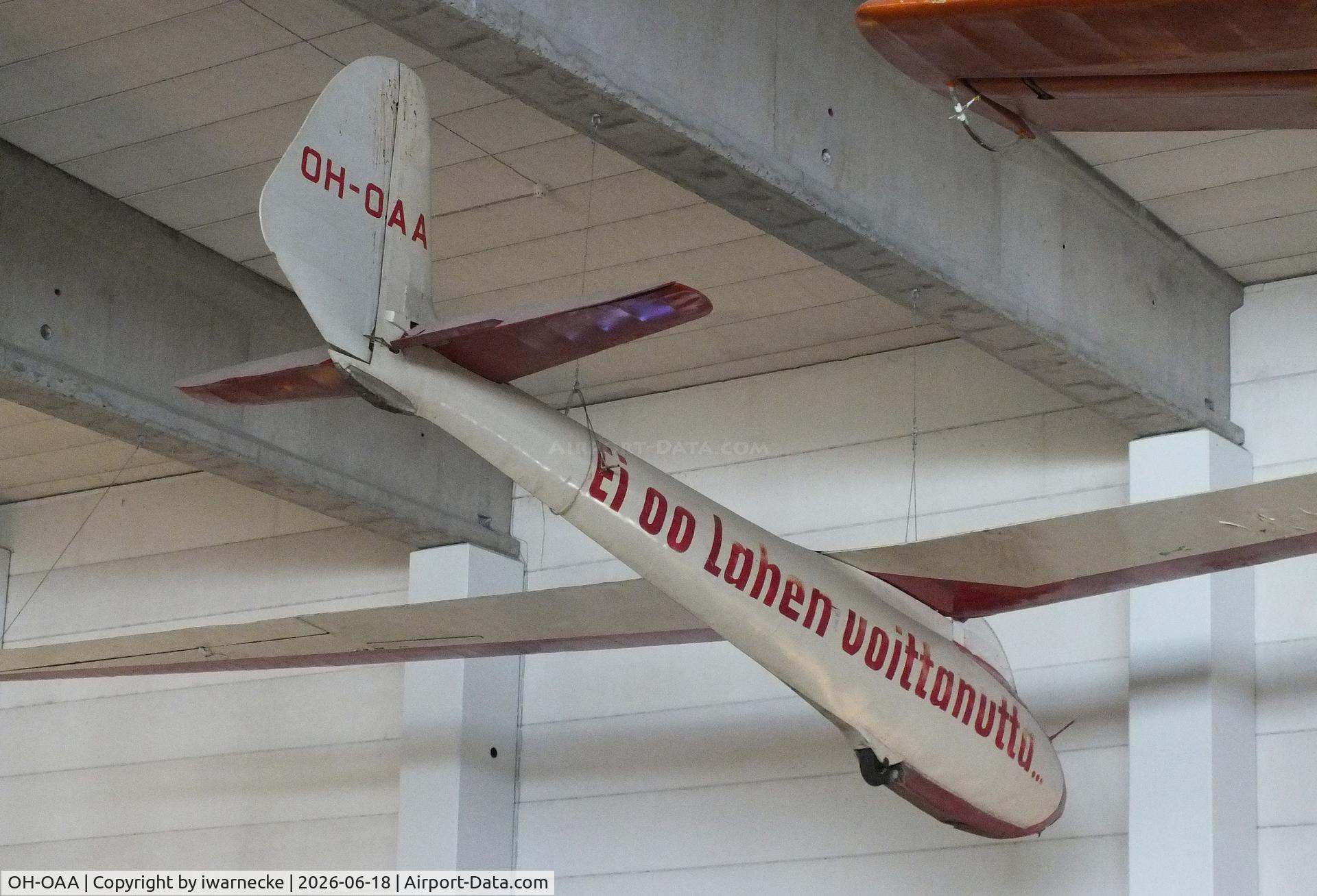 Aircraft OH-OAA, 1945 DFS Olympia-Meise, c/n 1/45, DFS (Finnish Aviation Assoc.) 108-70 Olympia-Meise at the Suomen Ilmailumuseo (Finnish Aviation Museum), Vantaa, photo by iwarnecke