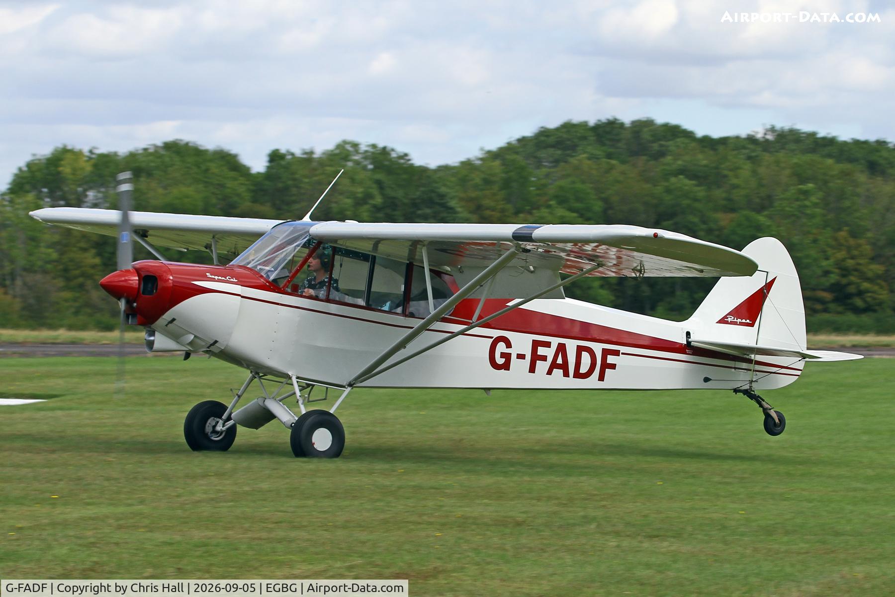 Aircraft G-FADF, 1960 Piper PA-18-150 Super Cub, c/n 18-7510, LAA 80th Anniversary Rally, at EGBG, photo by Chris Hall