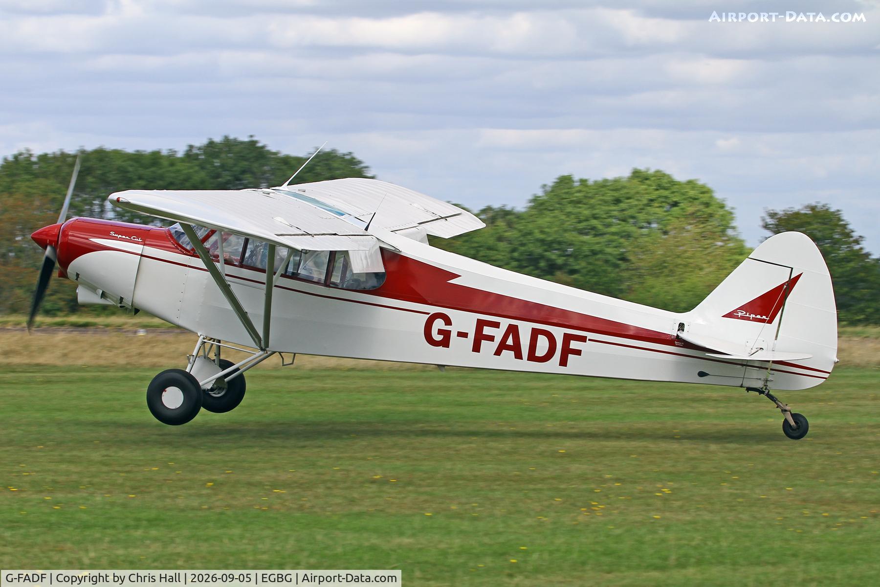 Aircraft G-FADF, 1960 Piper PA-18-150 Super Cub, c/n 18-7510, LAA 80th Anniversary Rally, at EGBG, photo by Chris Hall