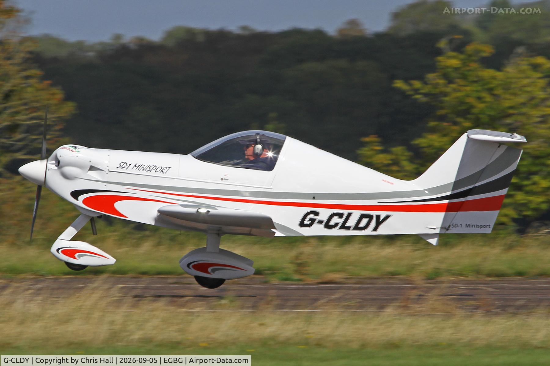 Aircraft G-CLDY, 2019 Spacek SD-1 Minisport, c/n 287, LAA 80th Anniversary Rally, at EGBG, photo by Chris Hall