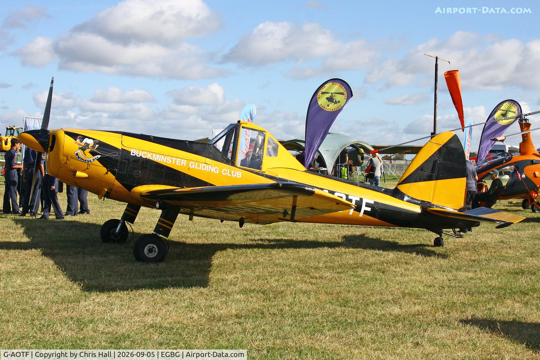 Aircraft G-AOTF, 1950 De Havilland DHC-1 Chipmunk 23 (Lycoming), c/n C1/0015, LAA 80th Anniversary Rally, at EGBG, photo by Chris Hall