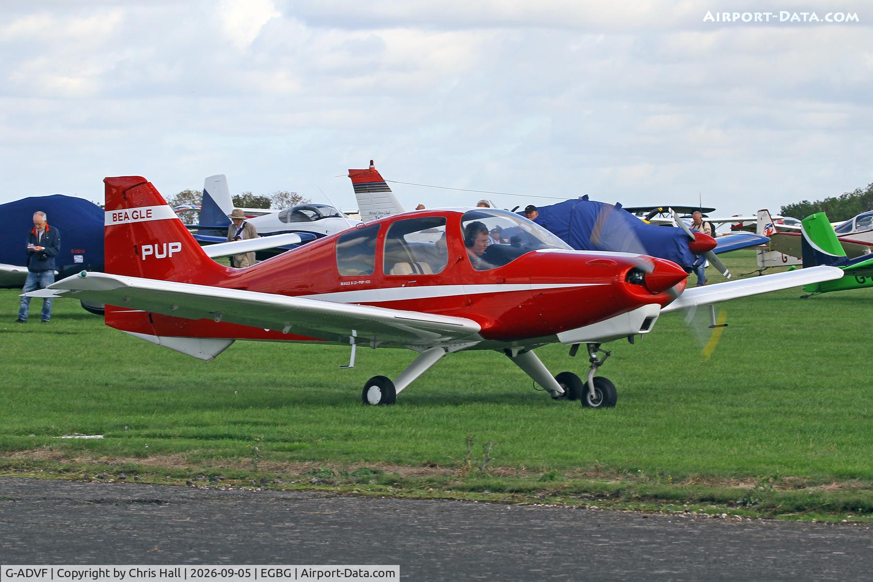 Aircraft G-ADVF, Miles M2W Hawk Trainer, c/n 217, LAA 80th Anniversary Rally, at EGBG, photo by Chris Hall