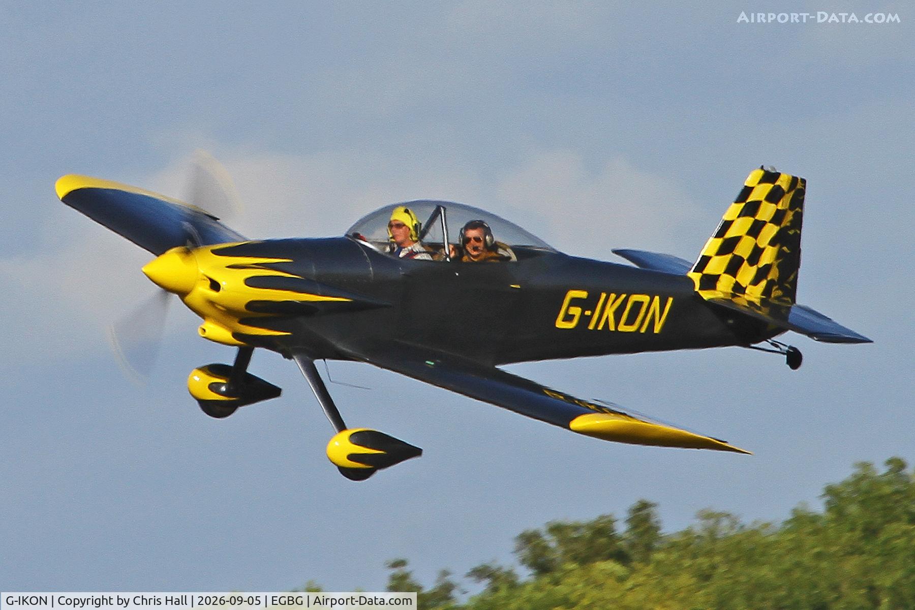 Aircraft G-IKON, 2006 Vans RV-4, c/n PFA 181-14474, LAA 80th Anniversary Rally, at EGBG, photo by Chris Hall