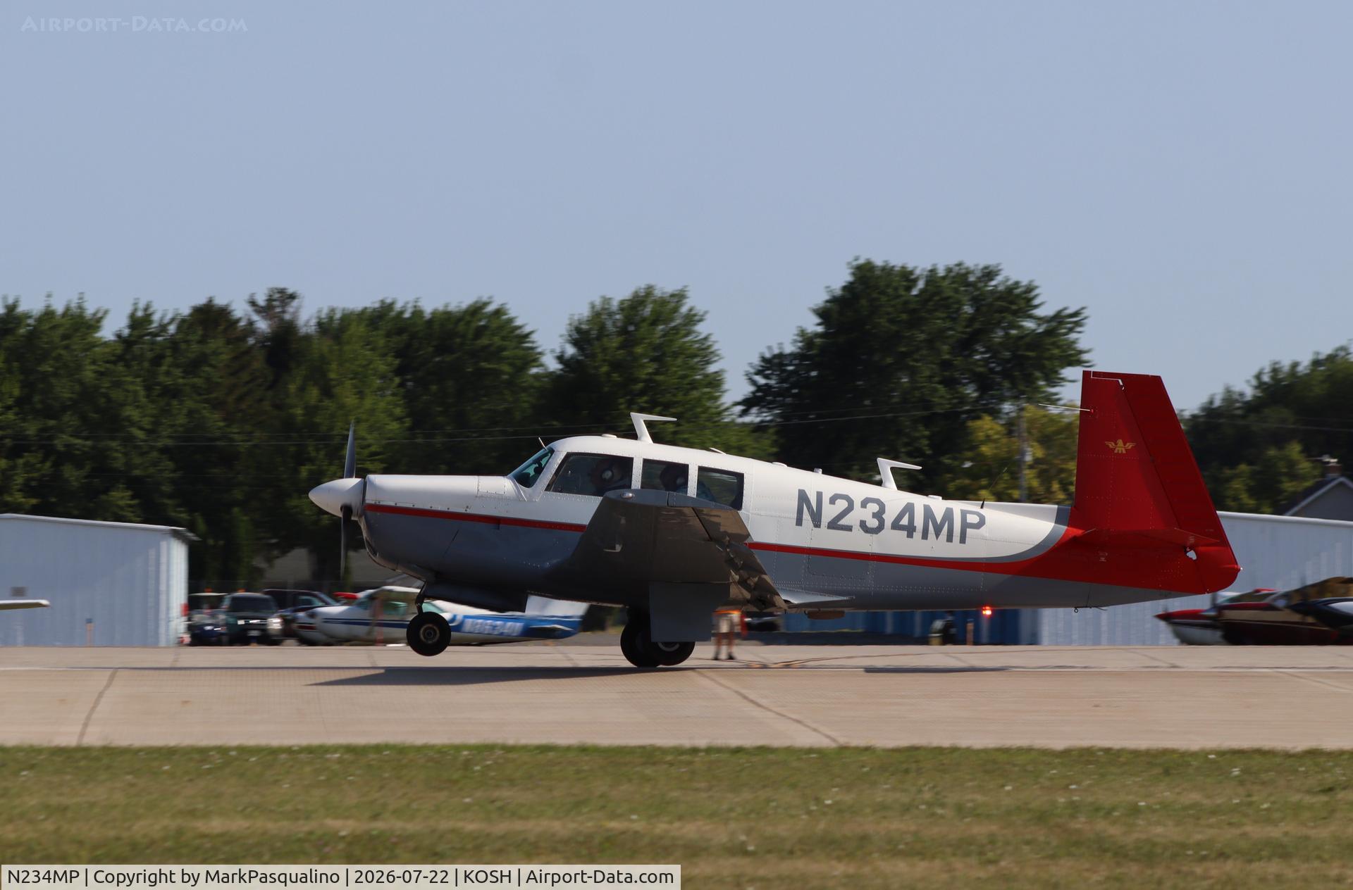 Aircraft N234MP, 1968 Mooney M20F Executive, c/n 680183, Mooney M20F, at KOSH, photo by MarkPasqualino
