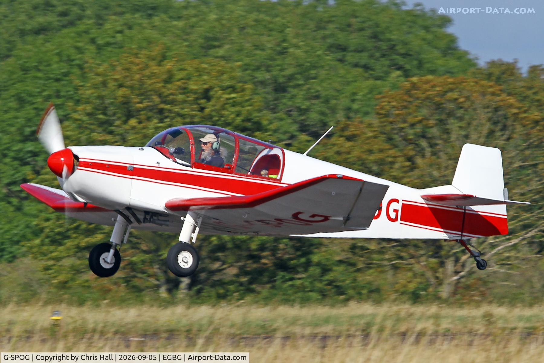Aircraft G-SPOG, 1962 SAN Jodel DR-1050 Ambassadeur, c/n 155, LAA 80th Anniversary Rally, at EGBG, photo by Chris Hall