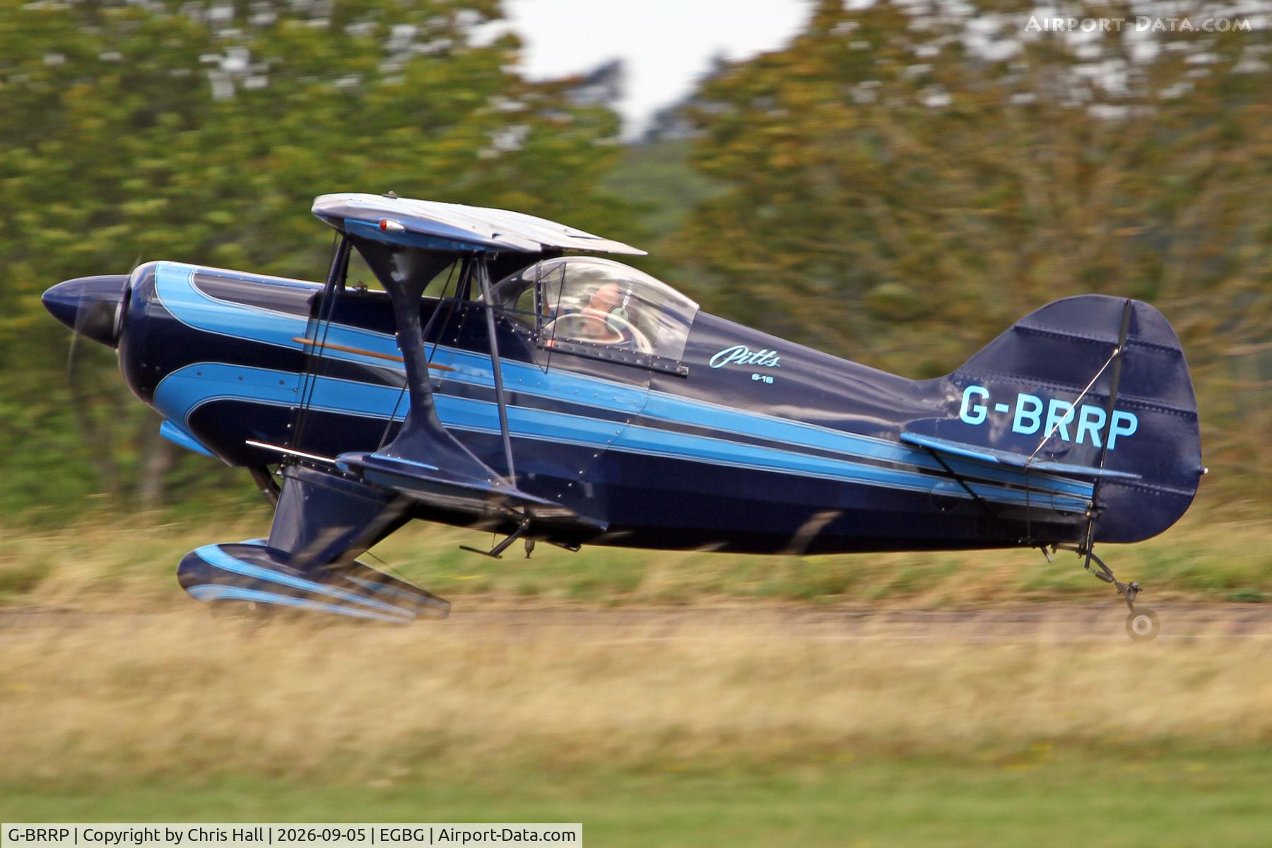 Aircraft G-BRRP, 1980 Pitts S-1S Special, c/n 7-0332, LAA 80th Anniversary Rally, at EGBG, photo by Chris Hall