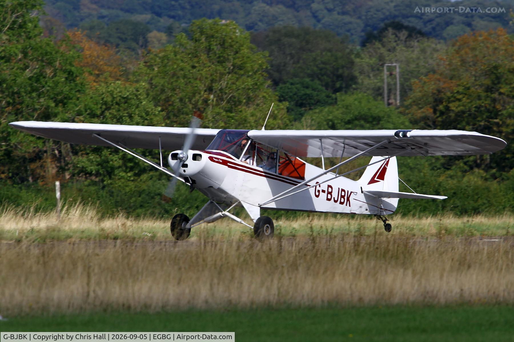 Aircraft G-BJBK, 1950 Piper L-18C Super Cub (PA-18-95), c/n 18-1431, LAA 80th Anniversary Rally, at EGBG, photo by Chris Hall