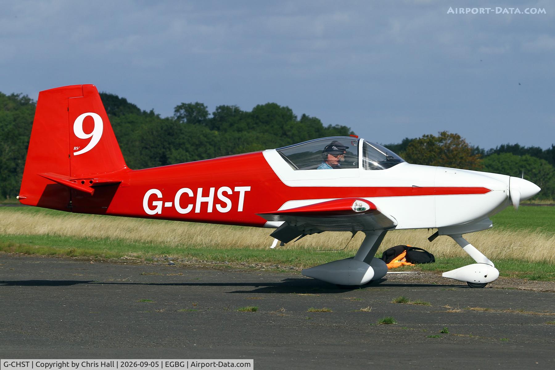 Aircraft G-CHST, 2016 Vans RV-9A, c/n PFA 320-14283, LAA 80th Anniversary Rally, at EGBG, photo by Chris Hall