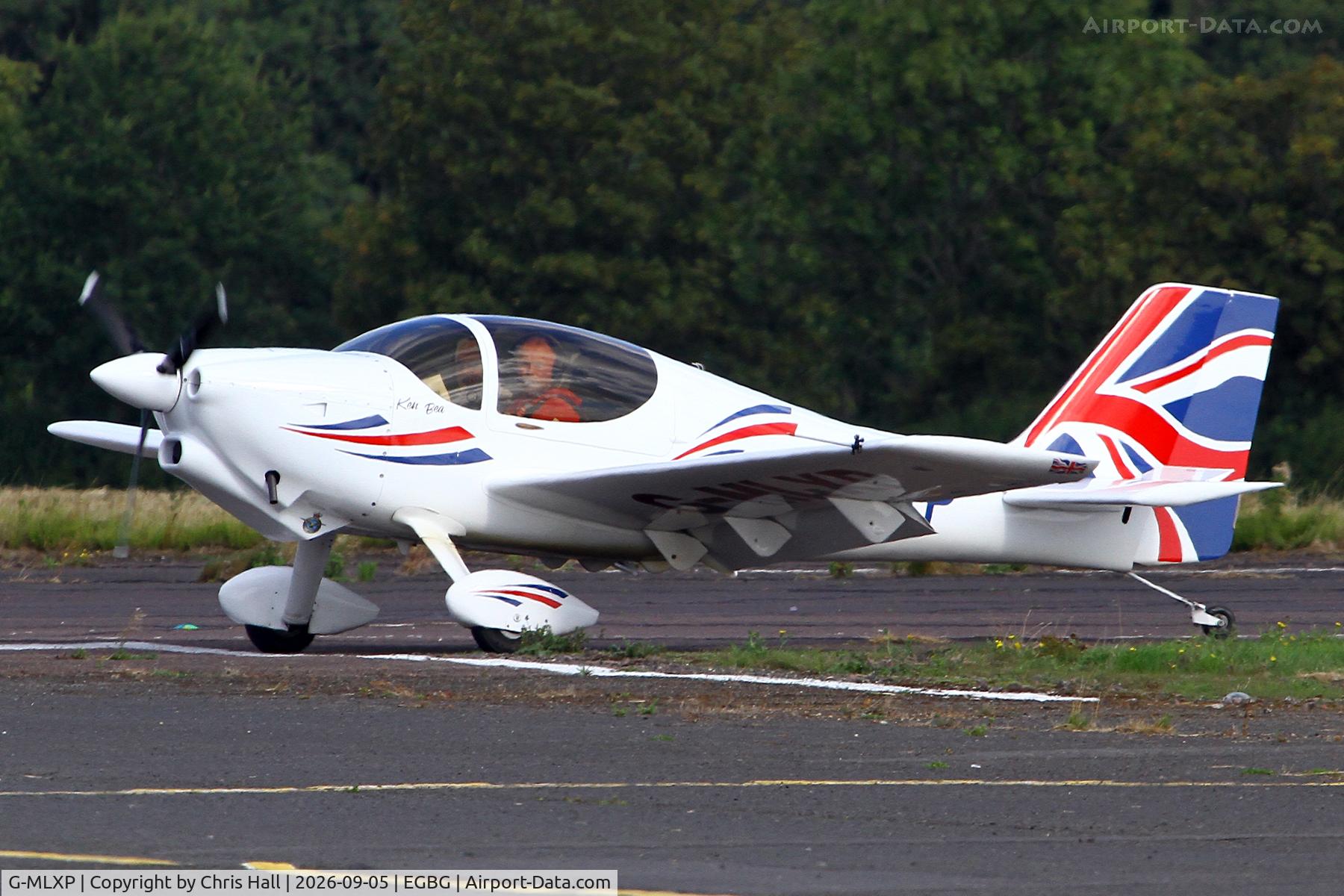 Aircraft G-MLXP, 2013 Europa, c/n PFA 247-12974, LAA 80th Anniversary Rally, at EGBG, photo by Chris Hall