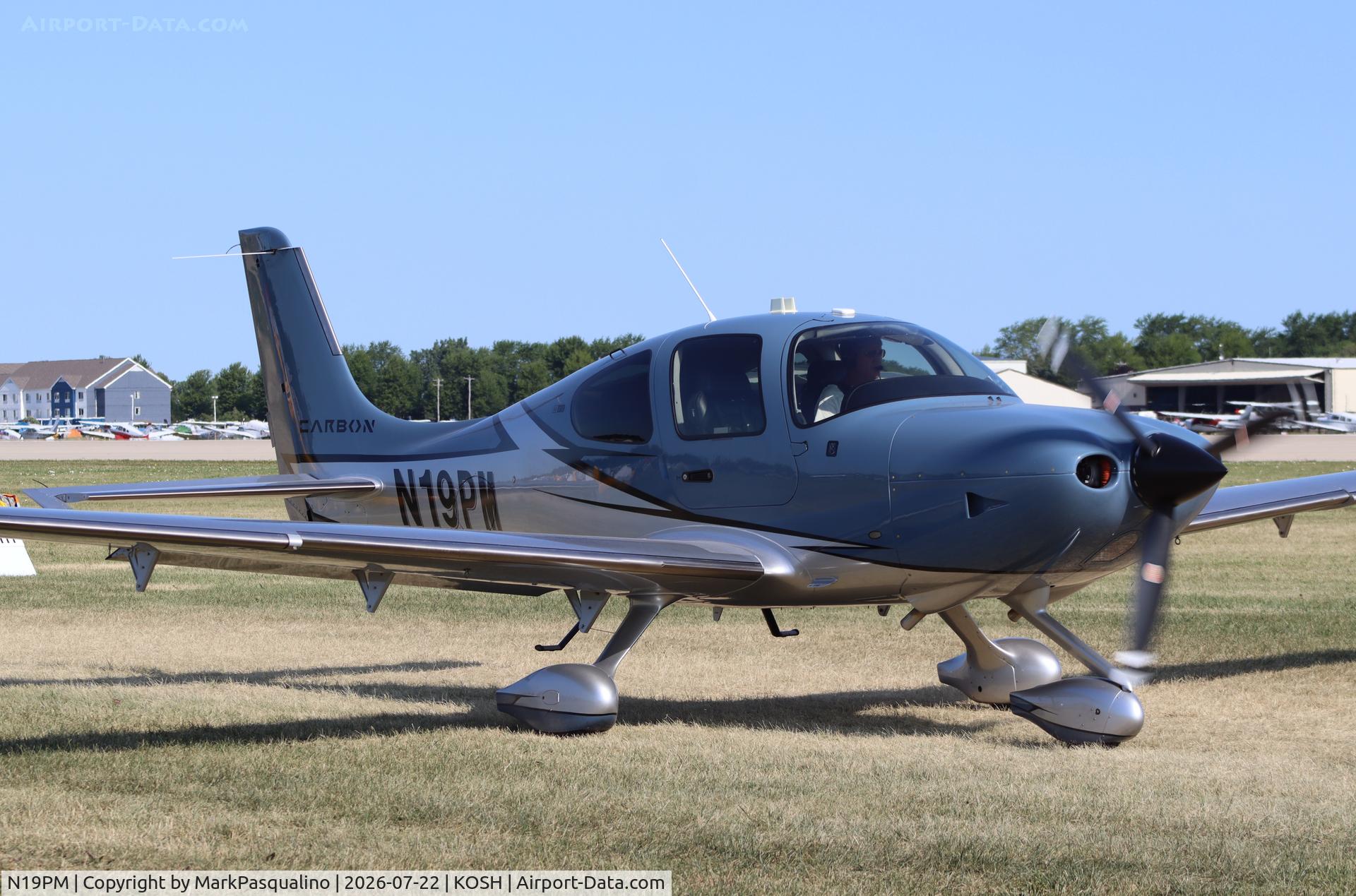 Aircraft N19PM, 2022 Cirrus SR22, c/n 9027, Cirrus SR22, at KOSH, photo by MarkPasqualino