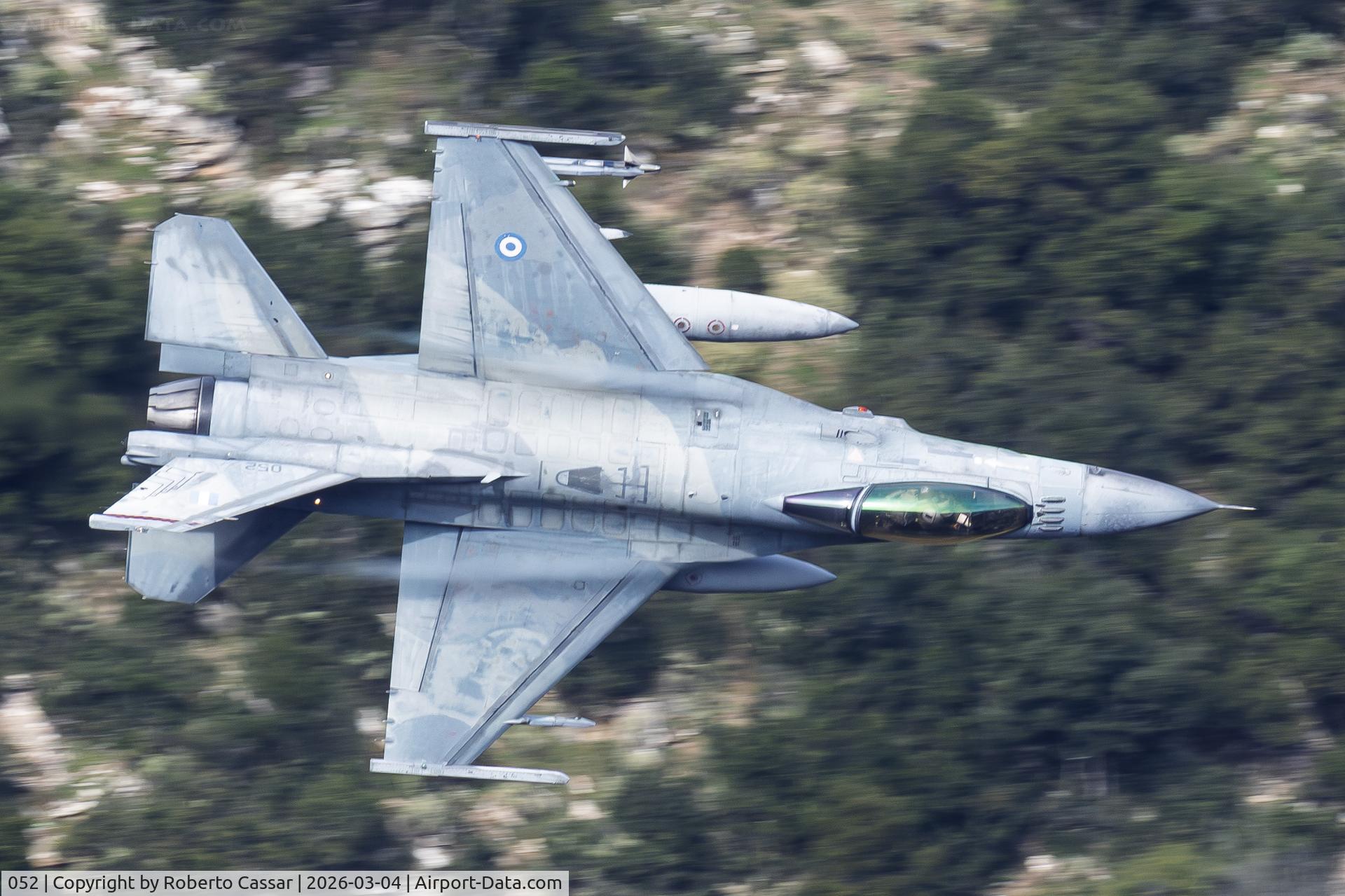 Aircraft 052, Lockheed Martin F-16C Block 50, c/n TC-8, Iniochos 2026 - Vouraikos Canyon, photo by Roberto Cassar