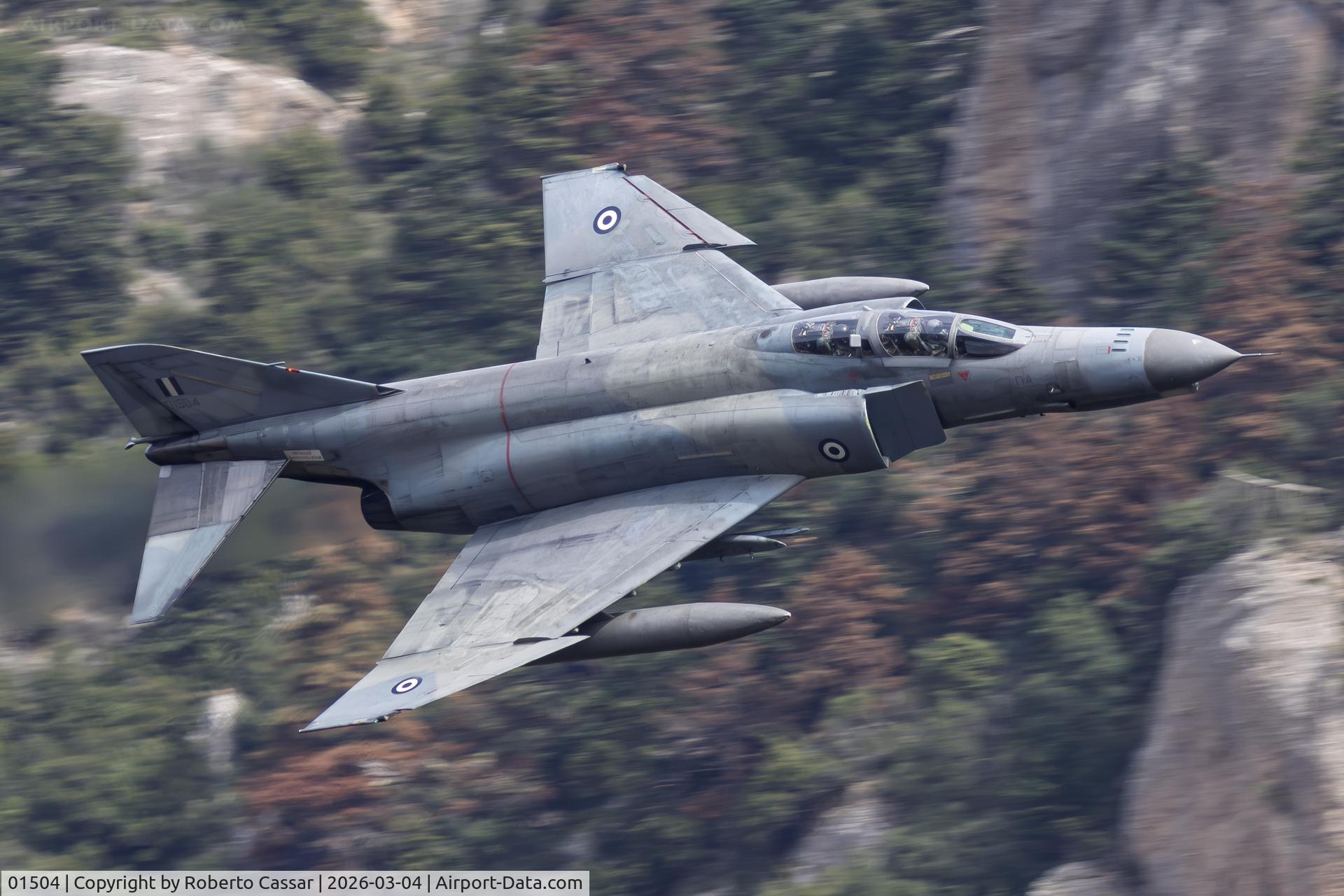 Aircraft 01504, 1974 McDonnell Douglas F-4E AUP Phantom II, c/n 4455, Iniochos 2026 - Vouraikos Canyon, photo by Roberto Cassar