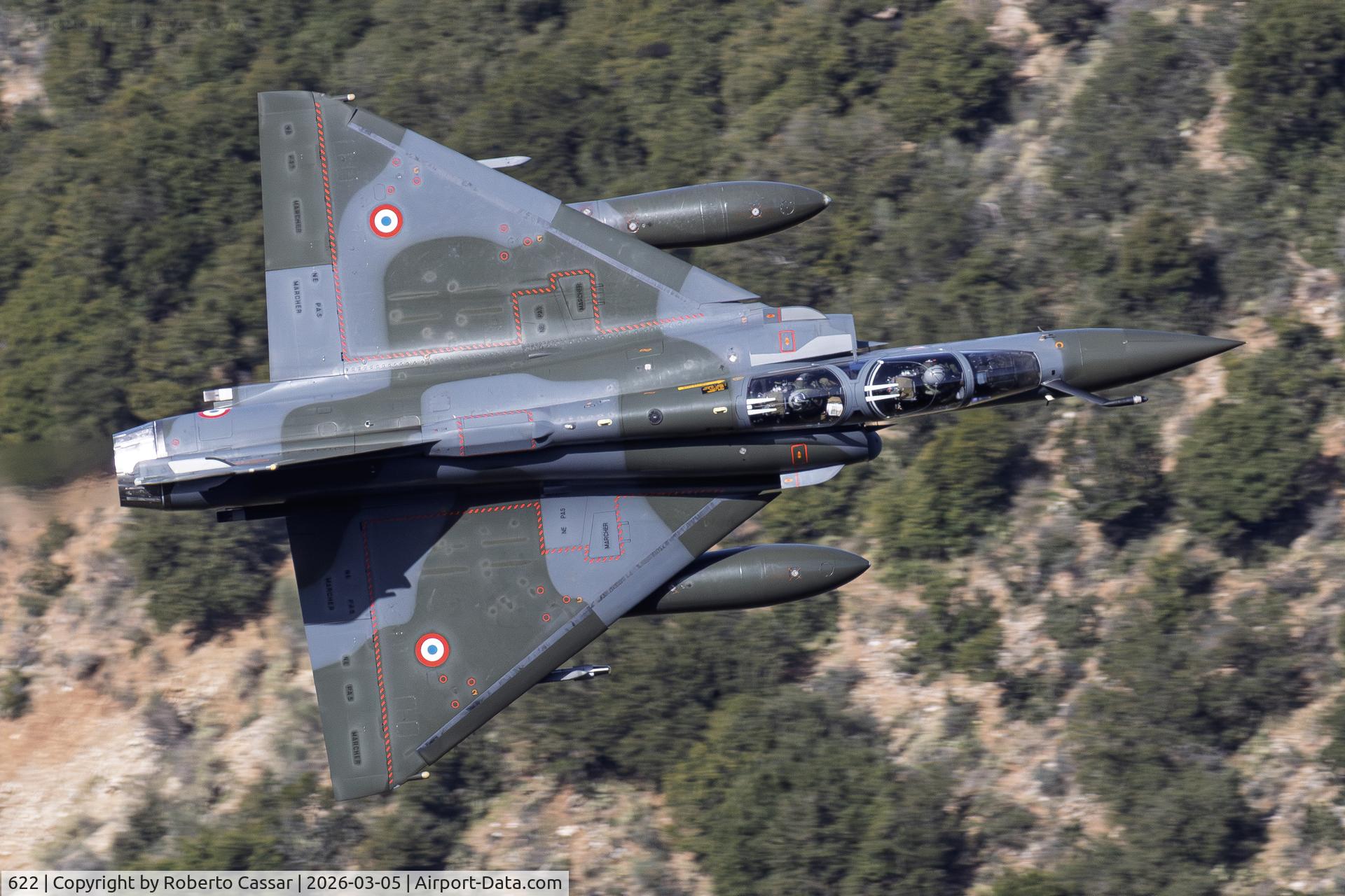 Aircraft 622, Dassault Mirage 2000D, c/n 422, Iniochos 2026 - Vouraikos Canyon, photo by Roberto Cassar