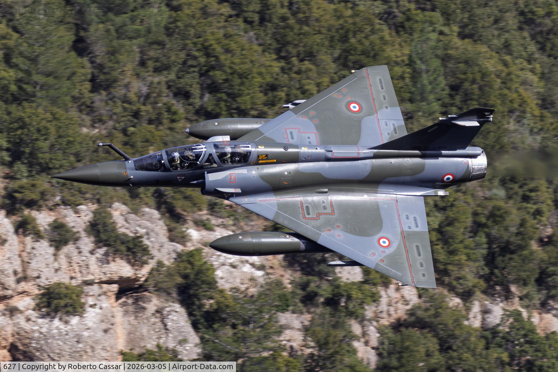 Aircraft 627, Dassault Mirage 2000D, c/n 429, Iniochos 2026 - Vouraikos Canyon, photo by Roberto Cassar