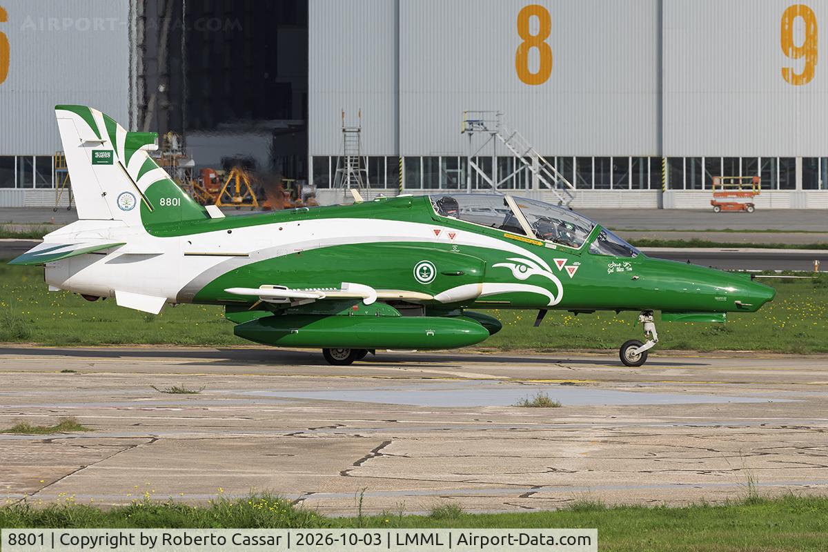 Aircraft 8801, British Aerospace Hawk Mk.165, c/n ST034, Papa, at LMML, photo by Roberto Cassar