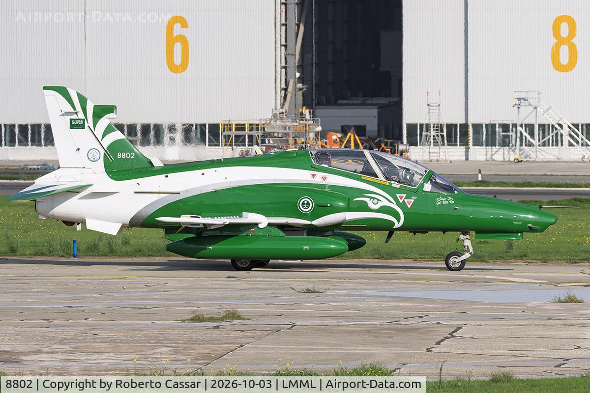Aircraft 8802, British Aerospace Hawk Mk.165, c/n ST0000, Papa, at LMML, photo by Roberto Cassar