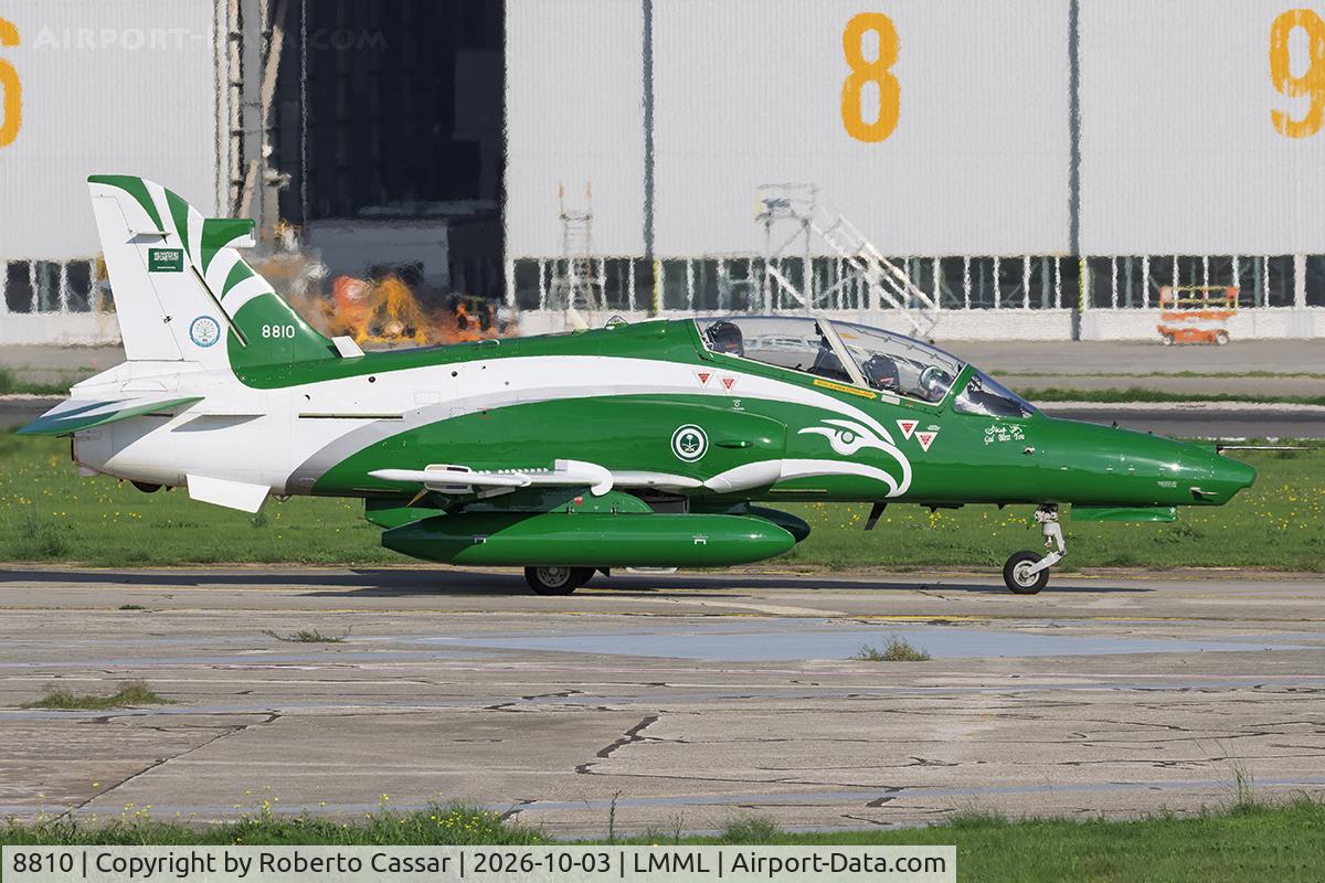 Aircraft 8810, British Aerospace Hawk Mk.165, c/n ST043, Papa, at LMML, photo by Roberto Cassar