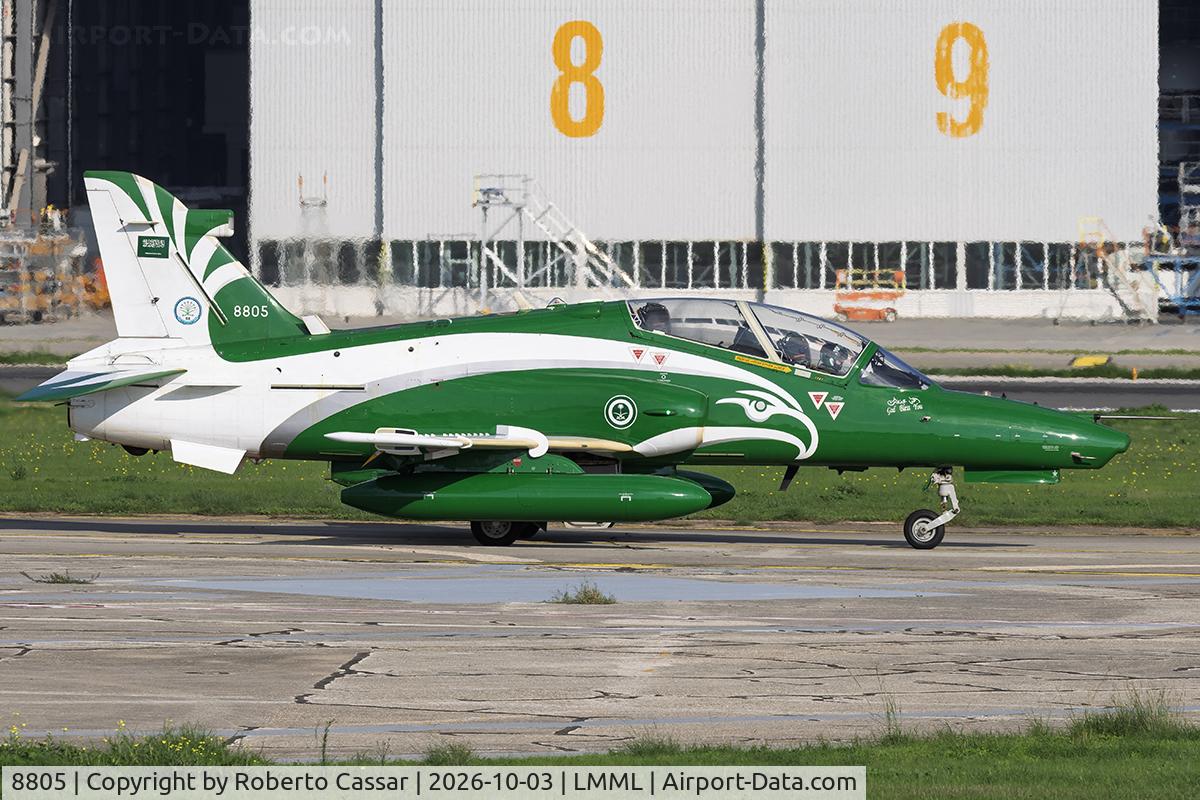 Aircraft 8805, British Aerospace Hawk Mk.165, c/n ST038, Papa, at LMML, photo by Roberto Cassar