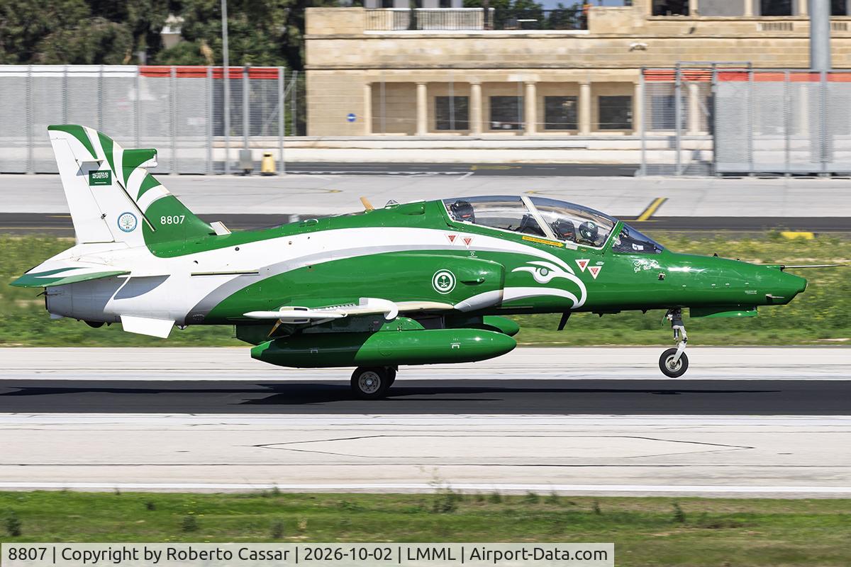Aircraft 8807, British Aerospace Hawk Mk.165, c/n ST023, Runway 13, at LMML, photo by Roberto Cassar