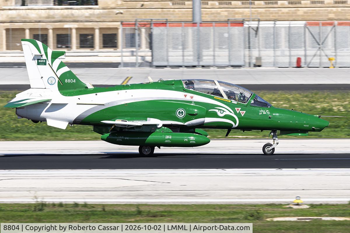 Aircraft 8804, British Aerospace Hawk Mk.165, c/n ST035, Runway 13, at LMML, photo by Roberto Cassar