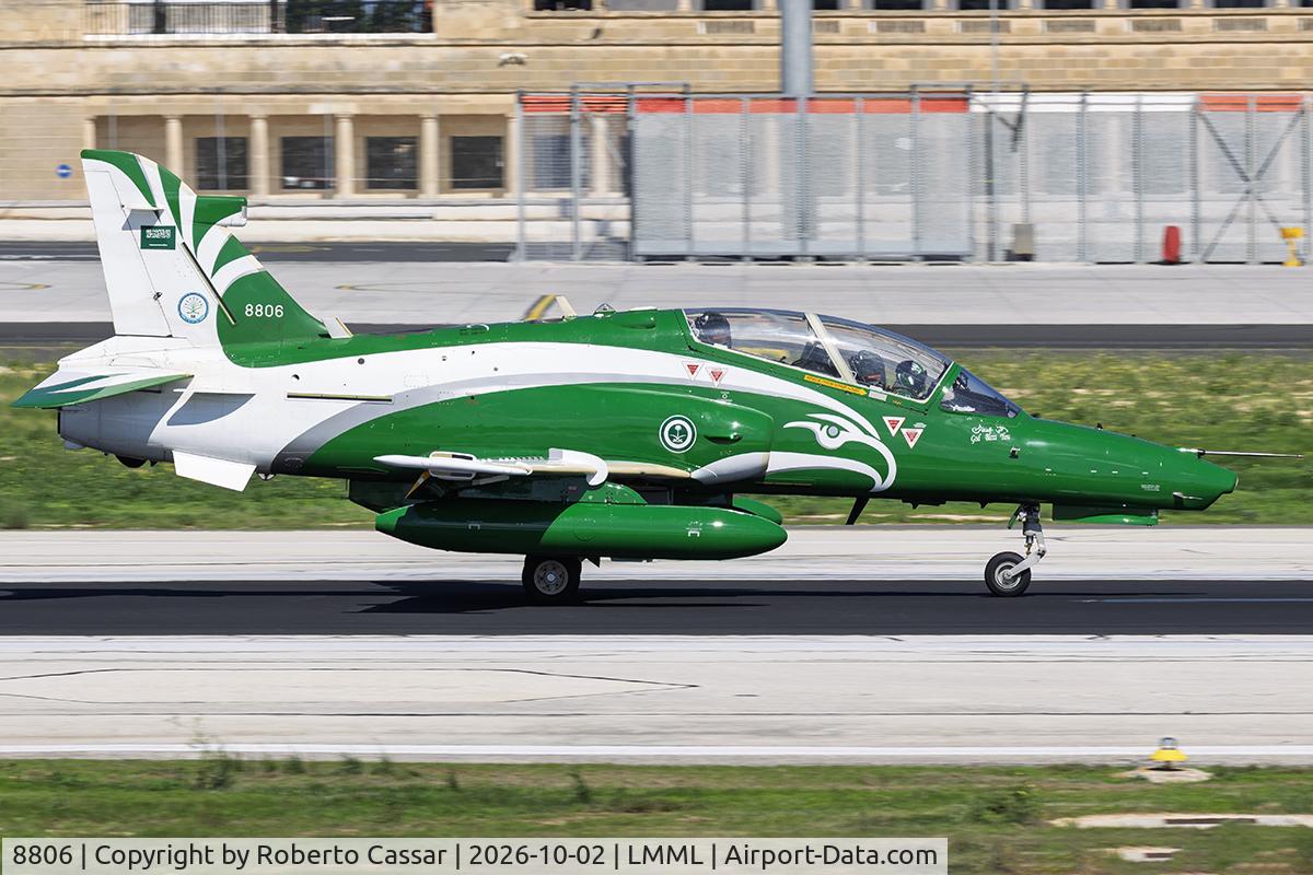 Aircraft 8806, British Aerospace Hawk Mk.165, c/n ST039, Runway 13, at LMML, photo by Roberto Cassar