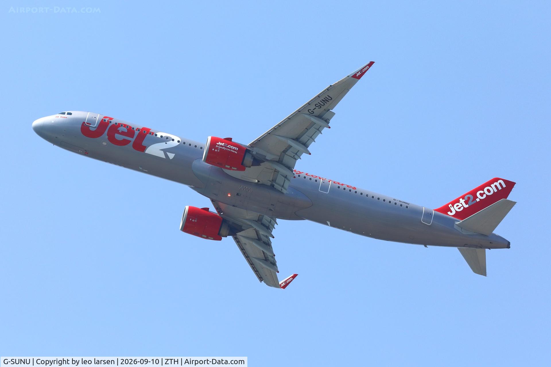 Aircraft G-SUNU, 2025 Airbus A321-251NX, c/n 12720, Zakynthos 10.9.2026, at ZTH, photo by leo larsen