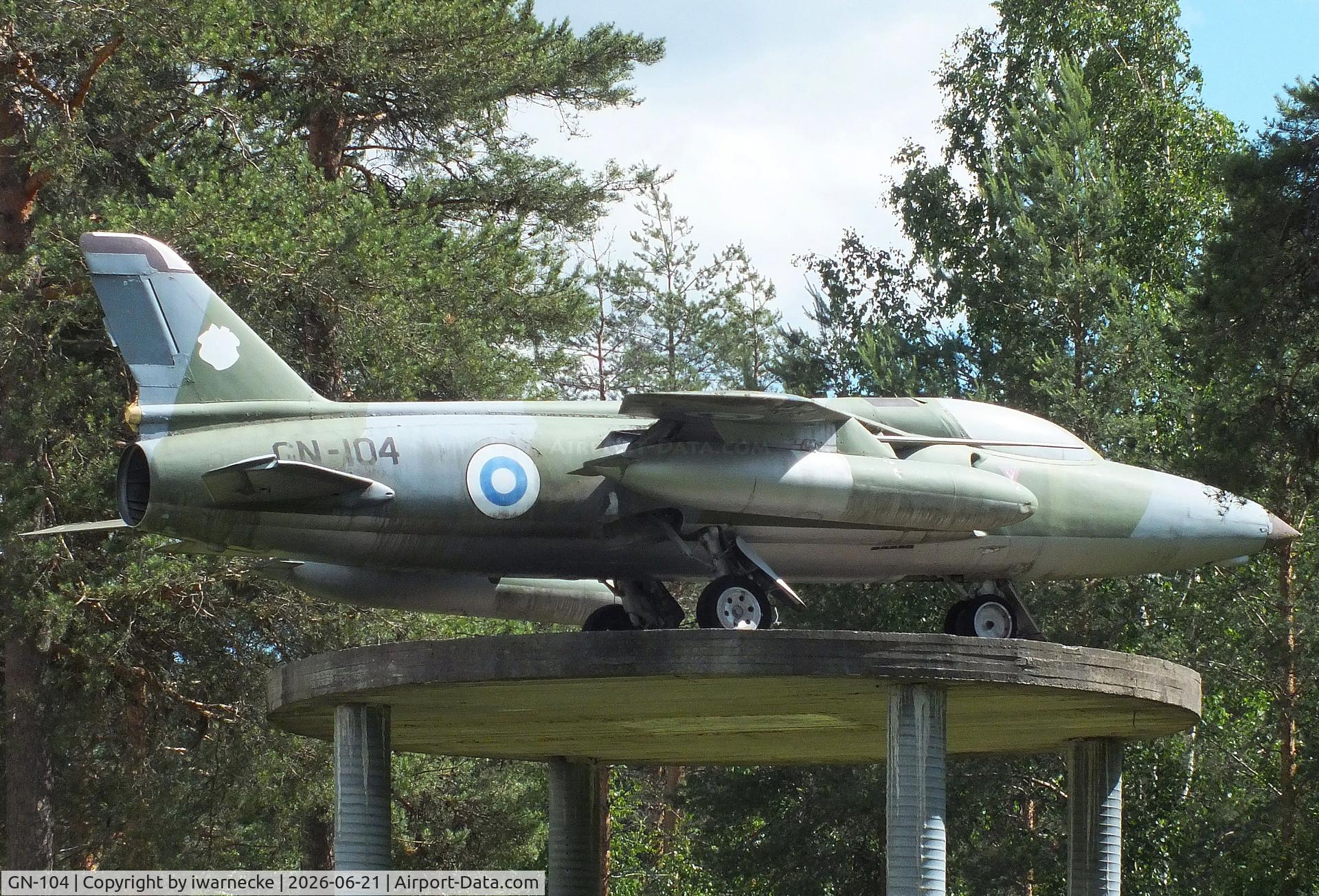 Aircraft GN-104, Folland Gnat F.1 (Fo-141), c/n FL19, Folland Gnat F1 (Fo-141) at the Suomen Ilmavoimamuseo (Finnish Air Force Museum, formerly known as Keski-Suomen Ilmailumuseo / Aviation Museum of Central Finland), Jyväskylä-Tikkakoski, photo by iwarnecke