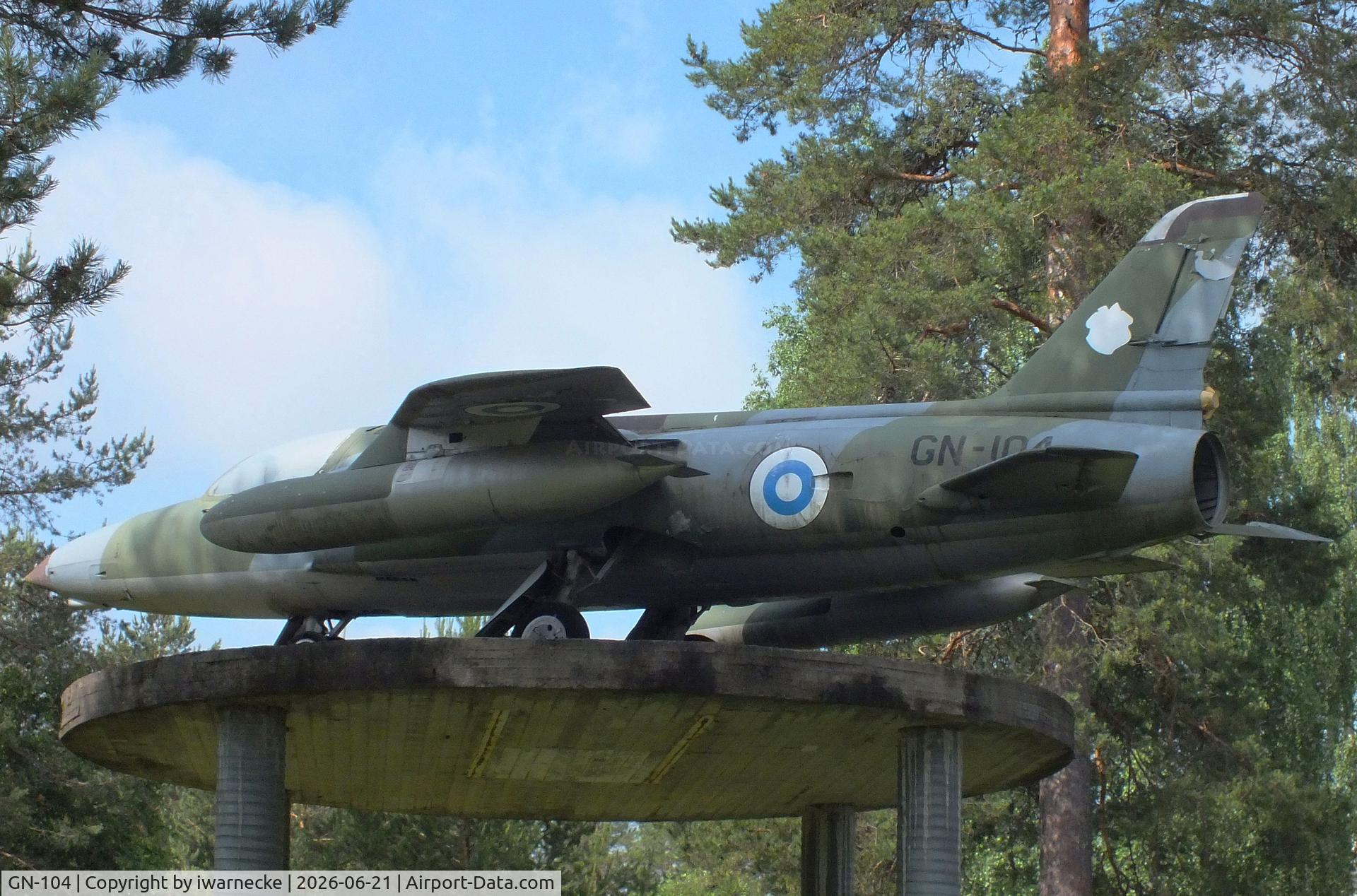 Aircraft GN-104, Folland Gnat F.1 (Fo-141), c/n FL19, Folland Gnat F1 (Fo-141) at the Suomen Ilmavoimamuseo (Finnish Air Force Museum, formerly known as Keski-Suomen Ilmailumuseo / Aviation Museum of Central Finland), Jyväskylä-Tikkakoski, photo by iwarnecke