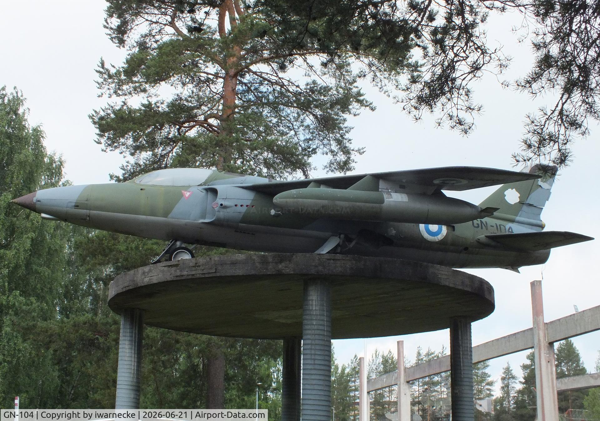 Aircraft GN-104, Folland Gnat F.1 (Fo-141), c/n FL19, Folland Gnat F1 (Fo-141) at the Suomen Ilmavoimamuseo (Finnish Air Force Museum, formerly known as Keski-Suomen Ilmailumuseo / Aviation Museum of Central Finland), Jyväskylä-Tikkakoski, photo by iwarnecke