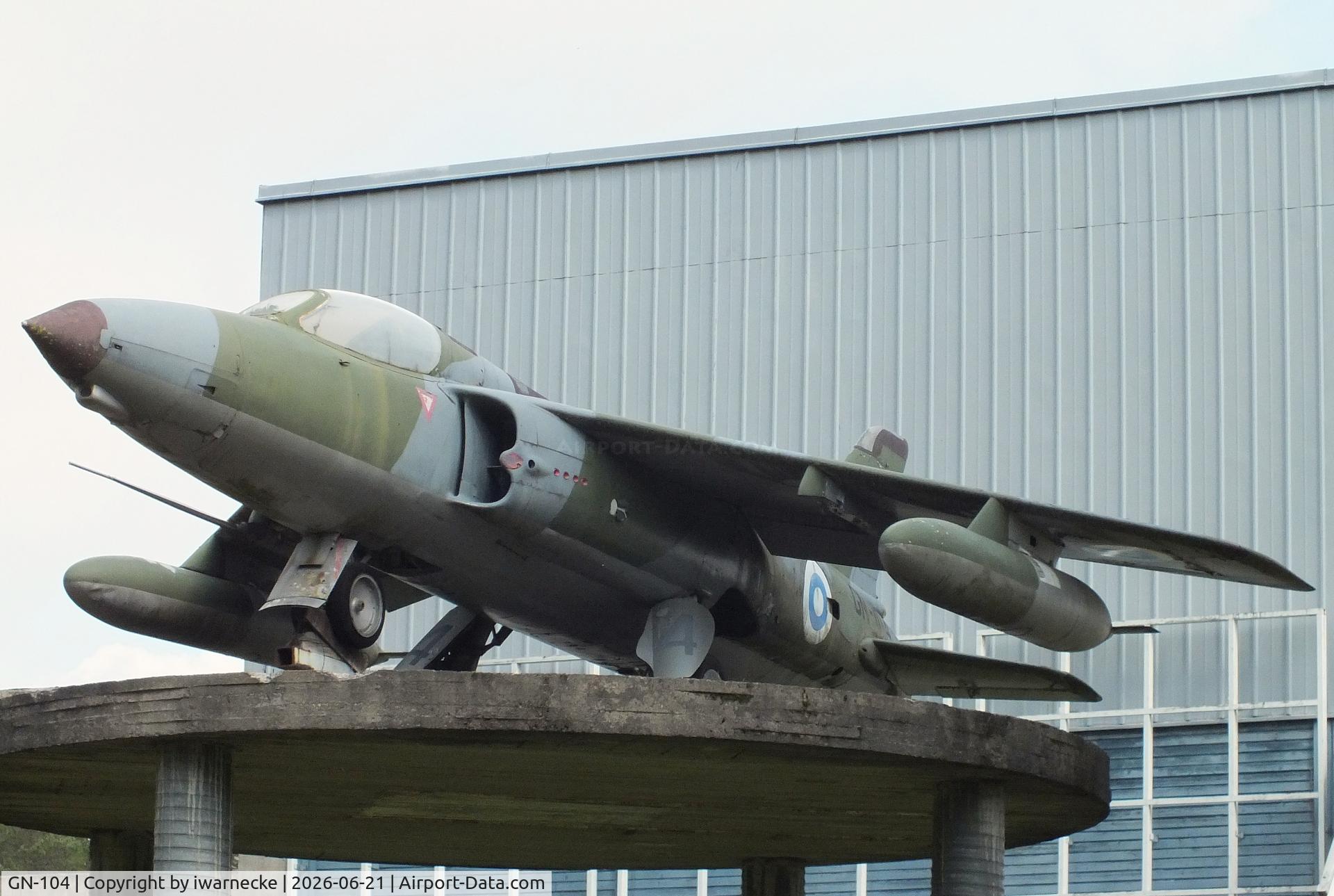 Aircraft GN-104, Folland Gnat F.1 (Fo-141), c/n FL19, Folland Gnat F1 (Fo-141) at the Suomen Ilmavoimamuseo (Finnish Air Force Museum, formerly known as Keski-Suomen Ilmailumuseo / Aviation Museum of Central Finland), Jyväskylä-Tikkakoski, photo by iwarnecke