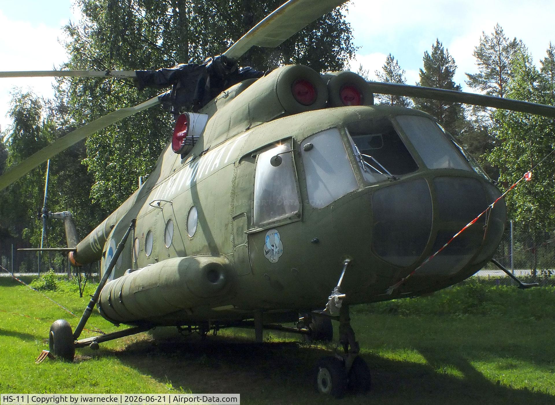 Aircraft HS-11, Mil Mi-8T Hip, c/n 13307, Mil Mi-8T HIP at the Suomen Ilmavoimamuseo (Finnish Air Force Museum, formerly known as Keski-Suomen Ilmailumuseo / Aviation Museum of Central Finland), Jyväskylä-Tikkakoski, photo by iwarnecke