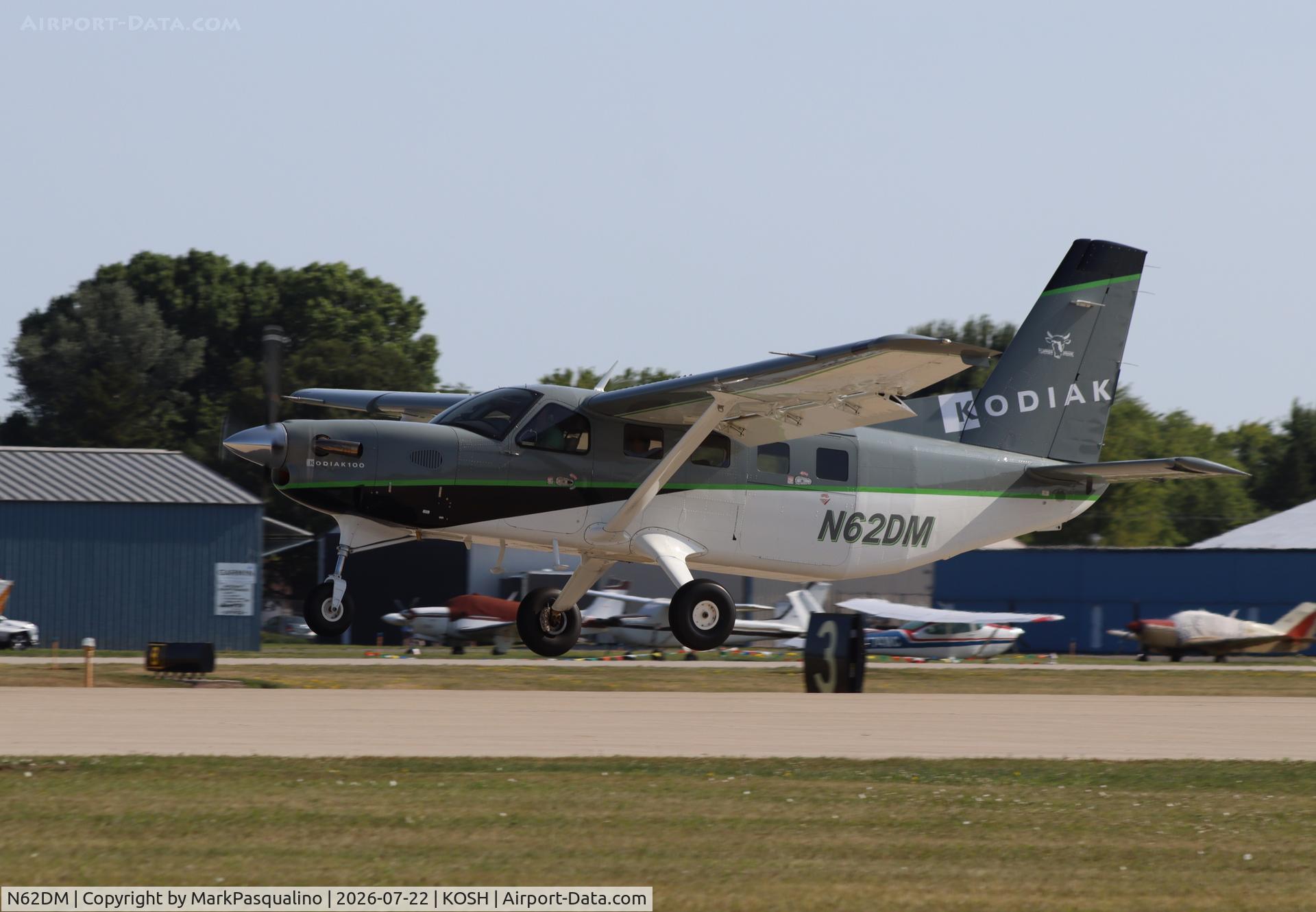 Aircraft N62DM, 2019 Quest Kodiak 100, c/n 100--280, Quest Aircraft Kodiak 100, at KOSH, photo by MarkPasqualino