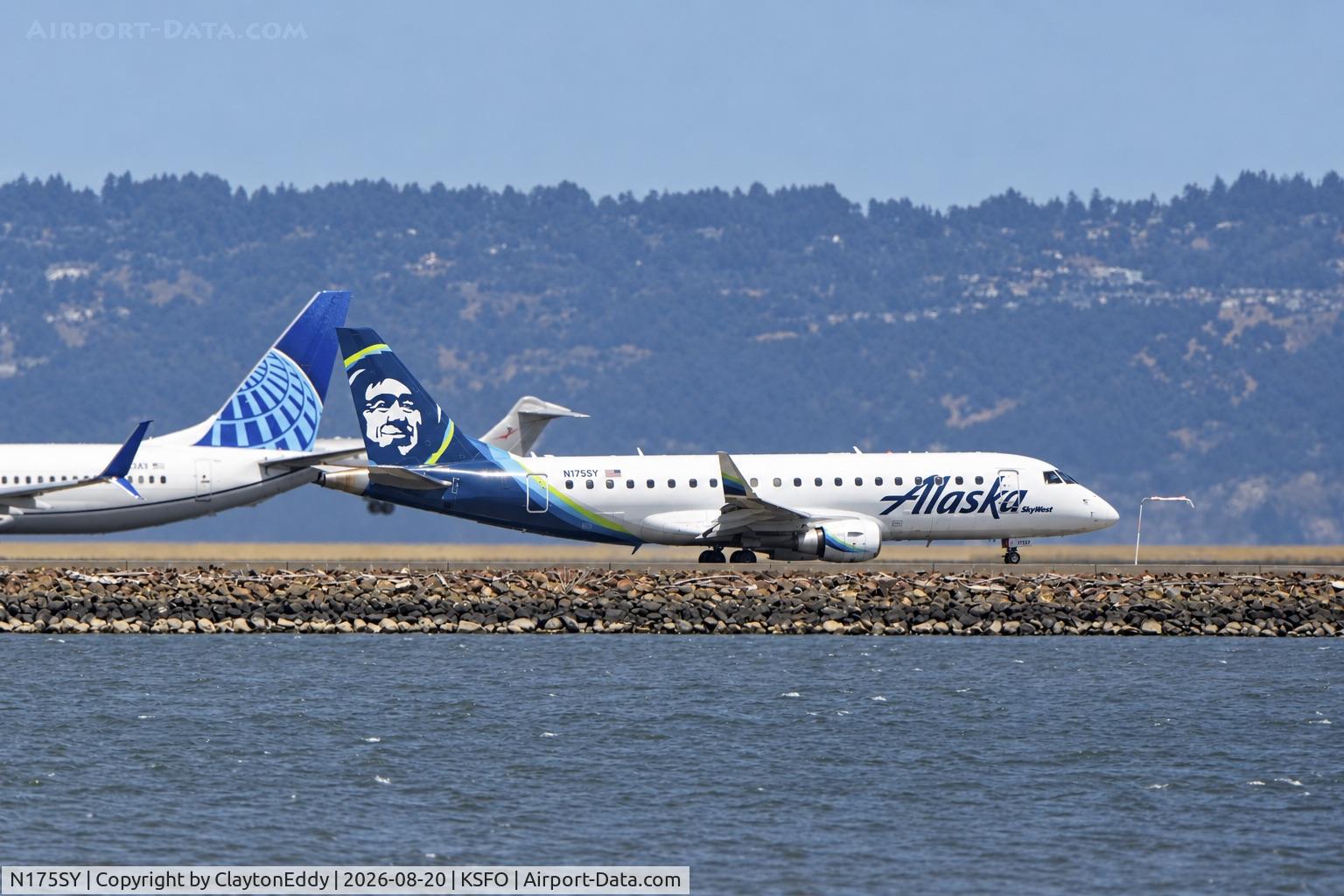 Aircraft N175SY, 2015 Embraer 175LR (ERJ-170-200LR), c/n 17000527, SFO 2026, at KSFO, photo by ClaytonEddy