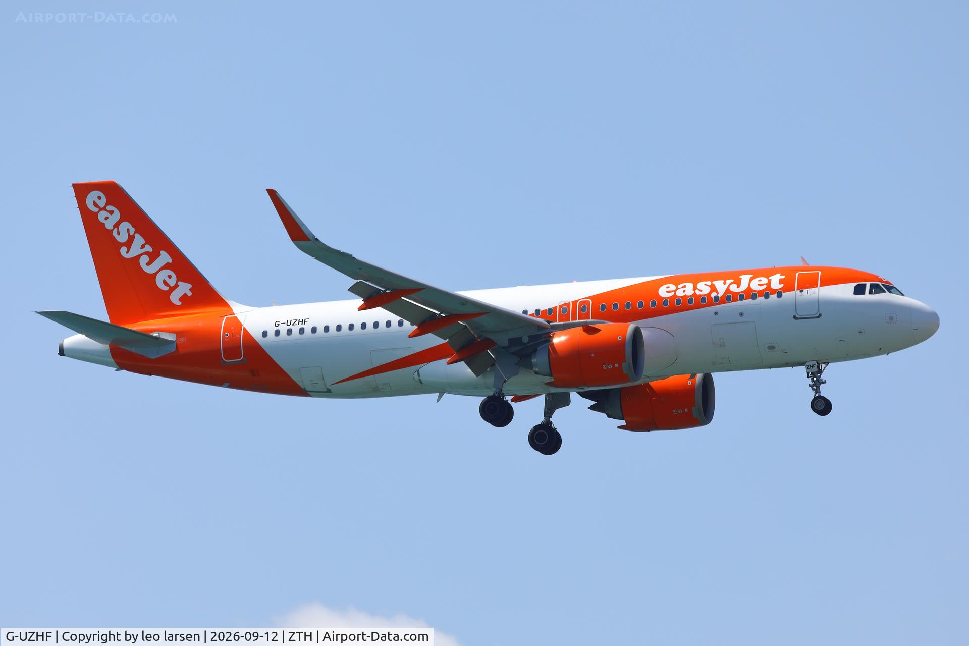 Aircraft G-UZHF, 2018 Airbus A320-251N, c/n 8193, Zakynthos 12.9.2026, at ZTH, photo by leo larsen