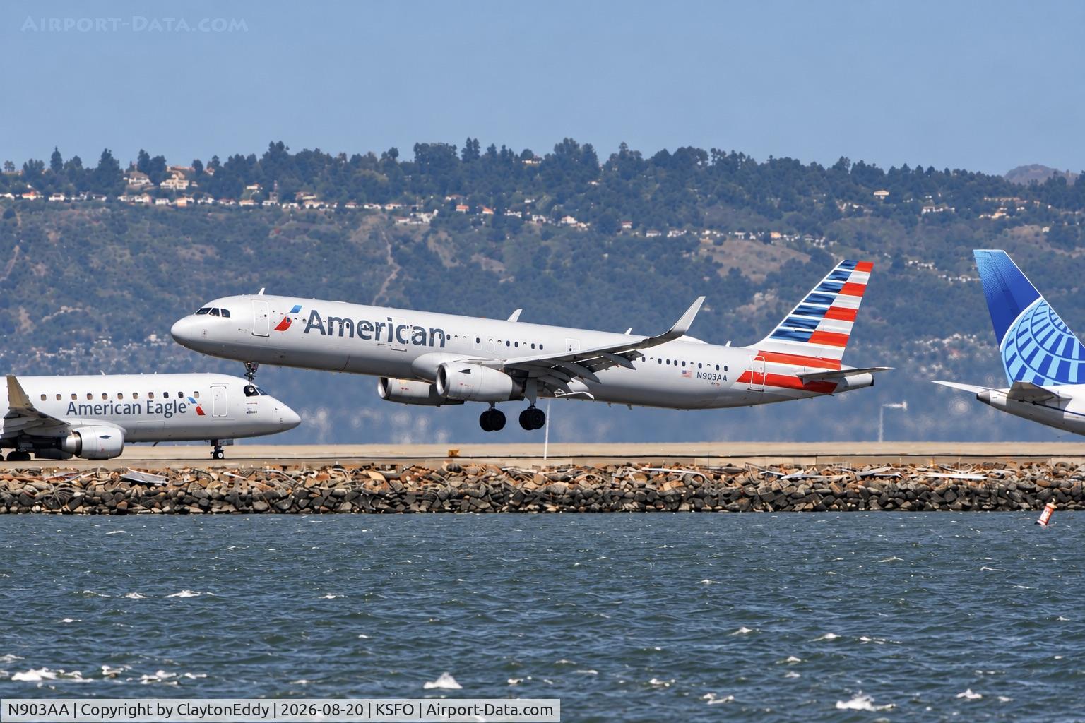 Aircraft N903AA, 2017 Airbus A321-231, c/n 7566, SFO 2026, at KSFO, photo by ClaytonEddy