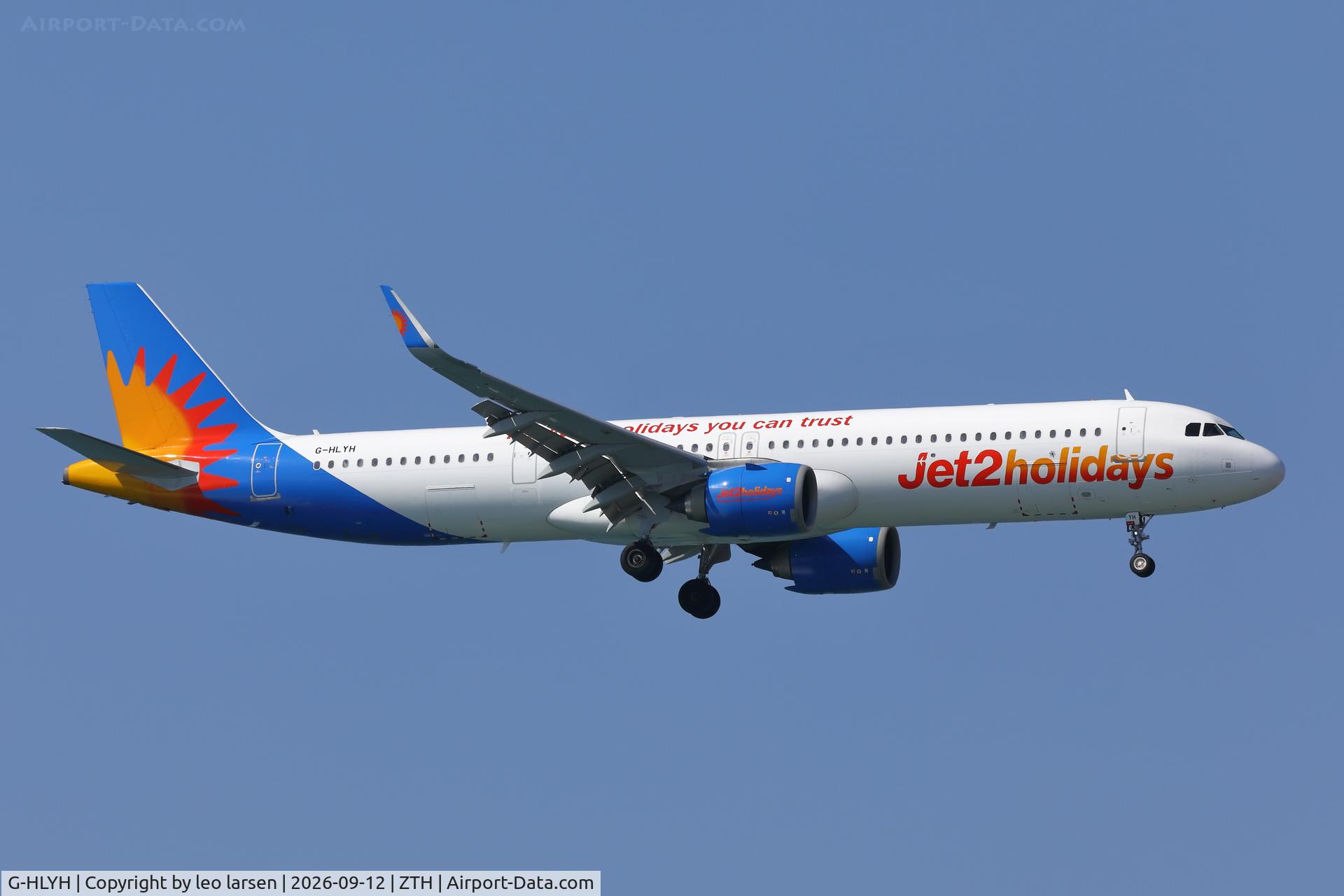 Aircraft G-HLYH, 2024 Airbus 321-251NX, c/n 12295, Zakynthos 12.9.2026, at ZTH, photo by leo larsen