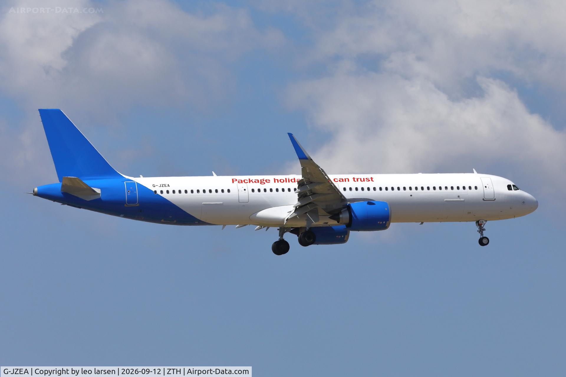 Aircraft G-JZEA, 2026 Airbus A321-251 NX, c/n 13262, Zakynthos 12.9.2026, at ZTH, photo by leo larsen