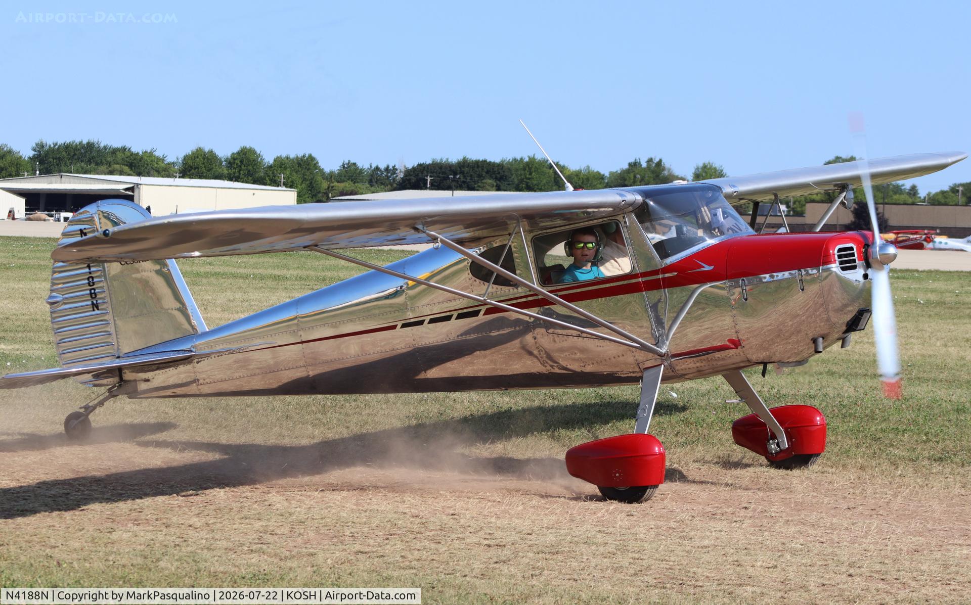 Aircraft N4188N, 1947 Cessna 140, c/n 13659, Cessna 140, at KOSH, photo by MarkPasqualino