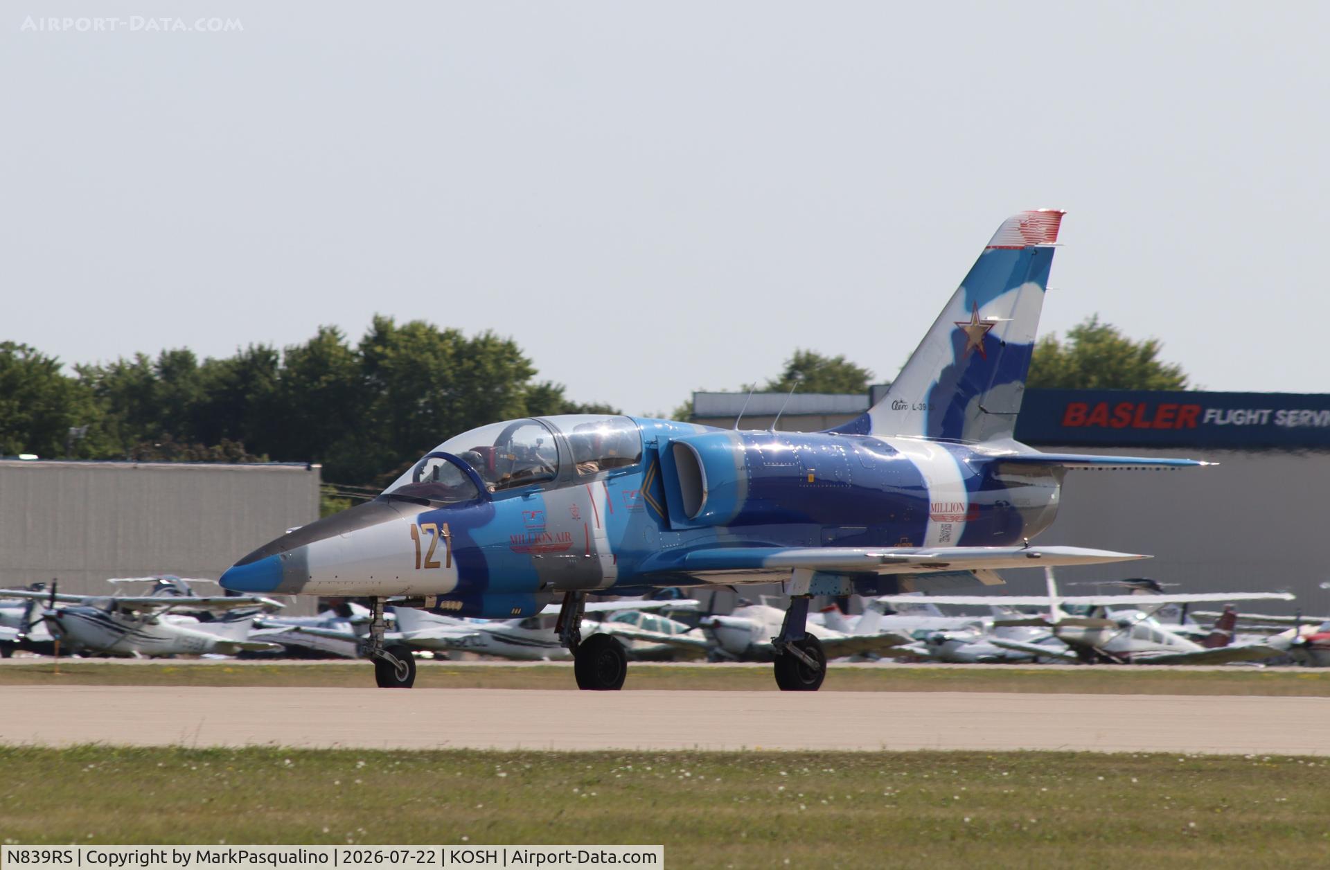 Aircraft N839RS, Aero Vodochody L-39, c/n 132021, Aero L-39, at KOSH, photo by MarkPasqualino