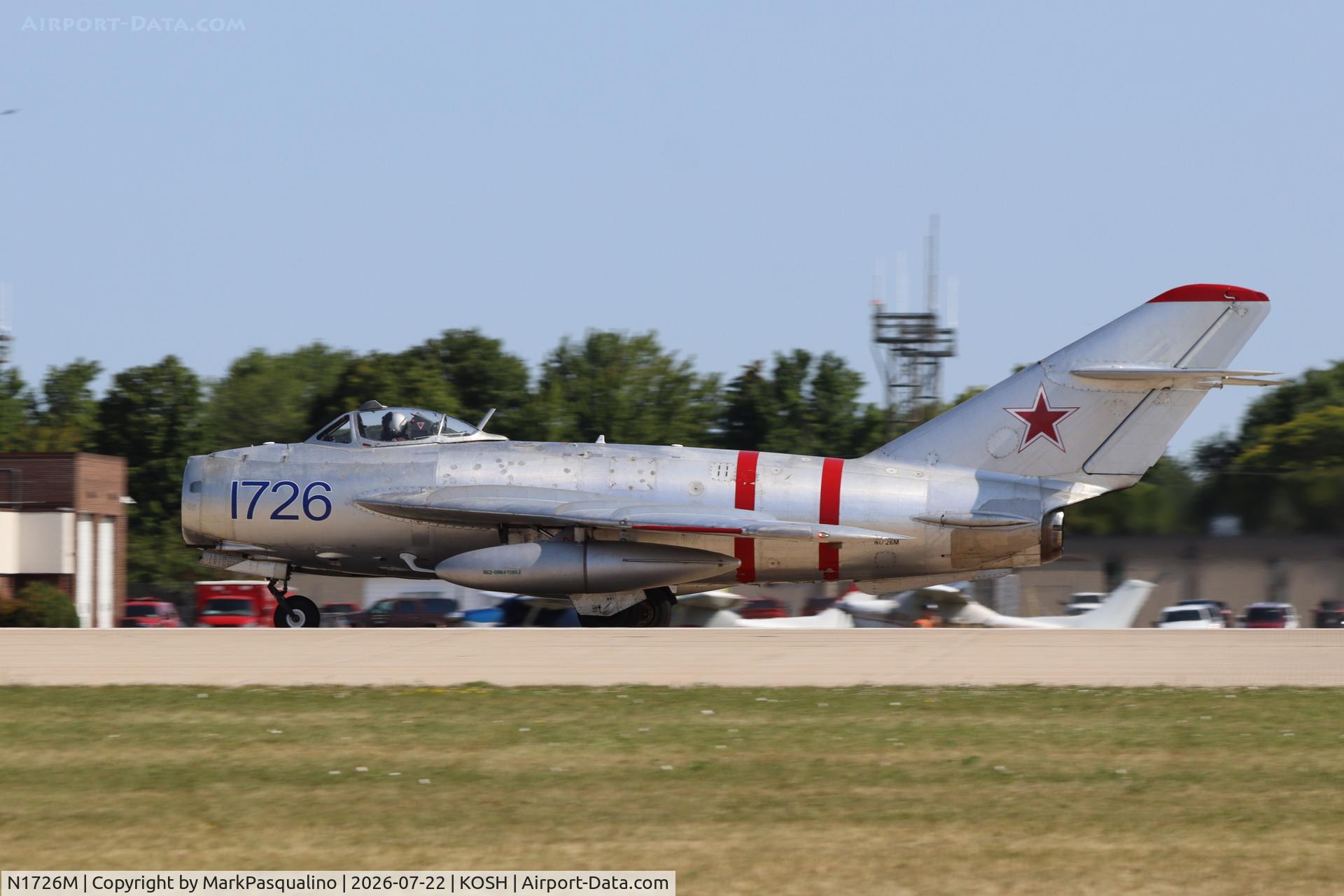 Aircraft N1726M, 1960 WSK-PZL Mielec MiG 17F (LIM 5), c/n C017-26, WSK-PZL Mielec MiG 17F, at KOSH, photo by MarkPasqualino