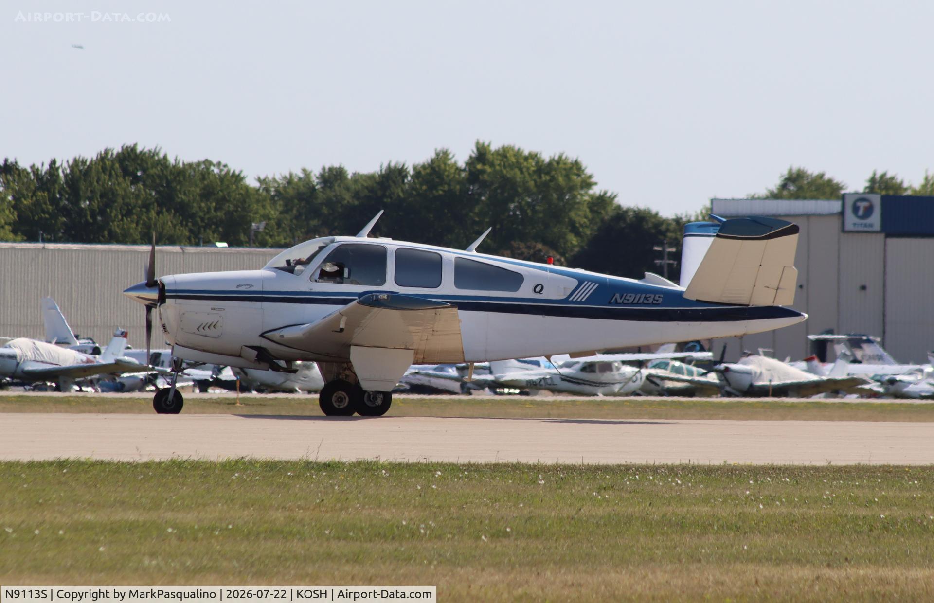 Aircraft N9113S, 1976 Beech V35B Bonanza, c/n D-9857, Beech V35B, at KOSH, photo by MarkPasqualino