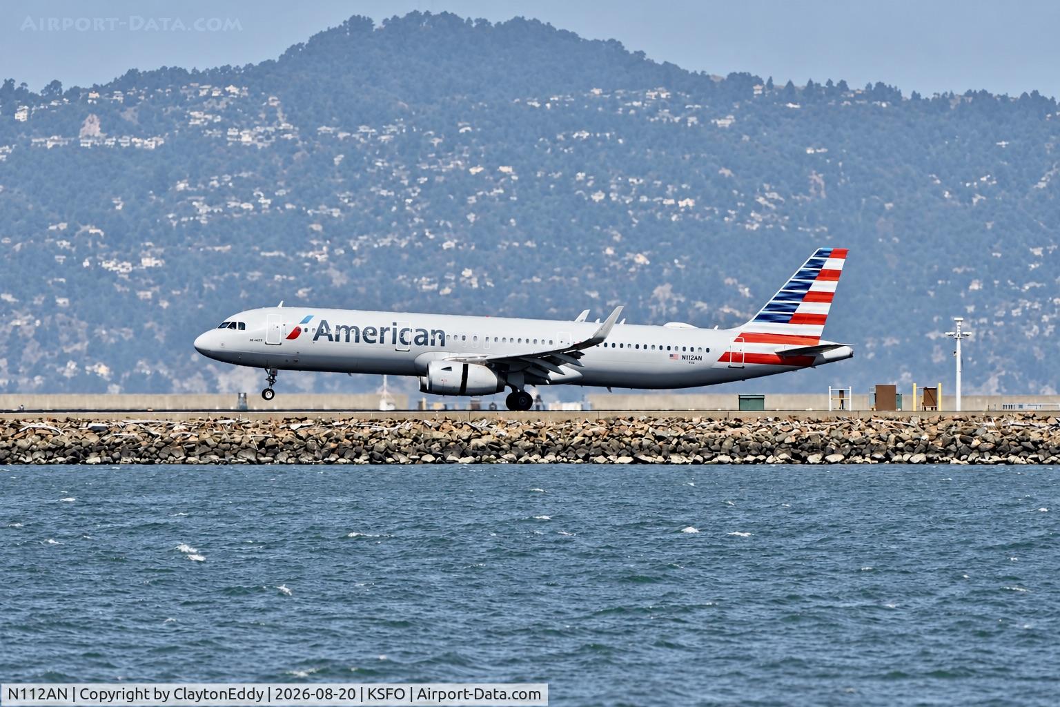 Aircraft N112AN, 2014 Airbus A321-231, c/n 5991, SFO 2026, at KSFO, photo by ClaytonEddy