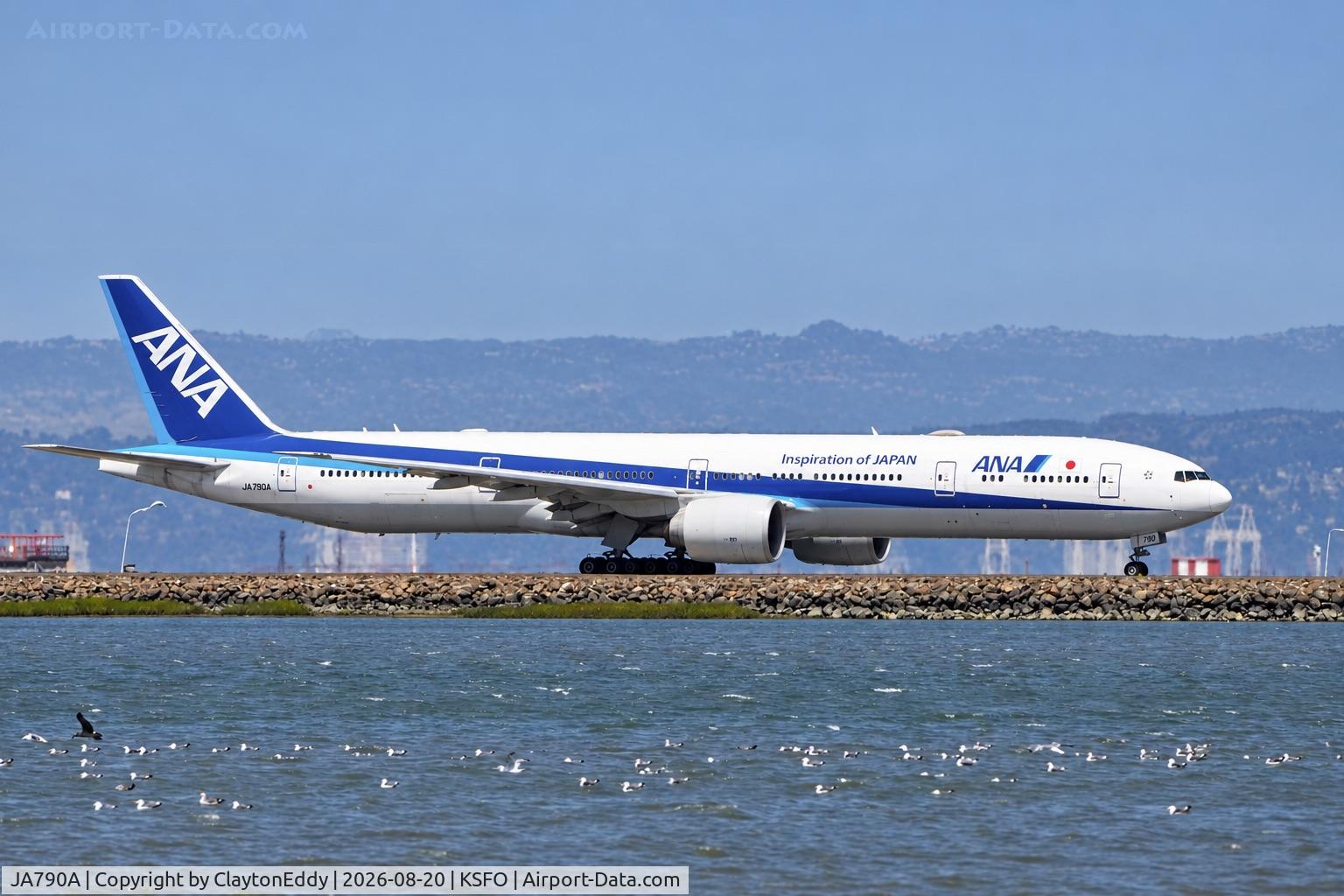 Aircraft JA790A, 2015 Boeing 777-381/ER, c/n 60136, SFO 2026, at KSFO, photo by ClaytonEddy